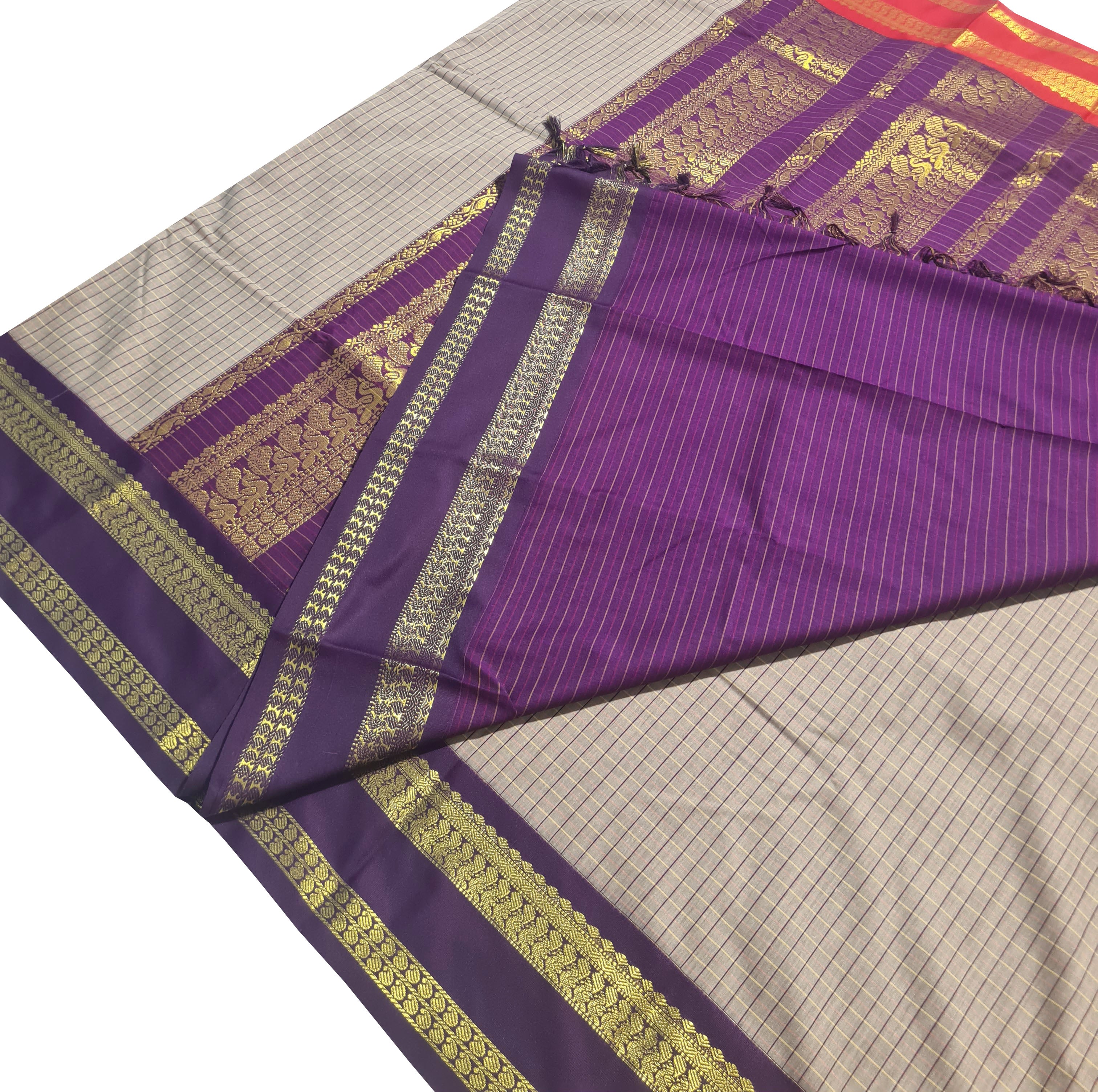 Kanchipuram Agarlic Cotton Sarees