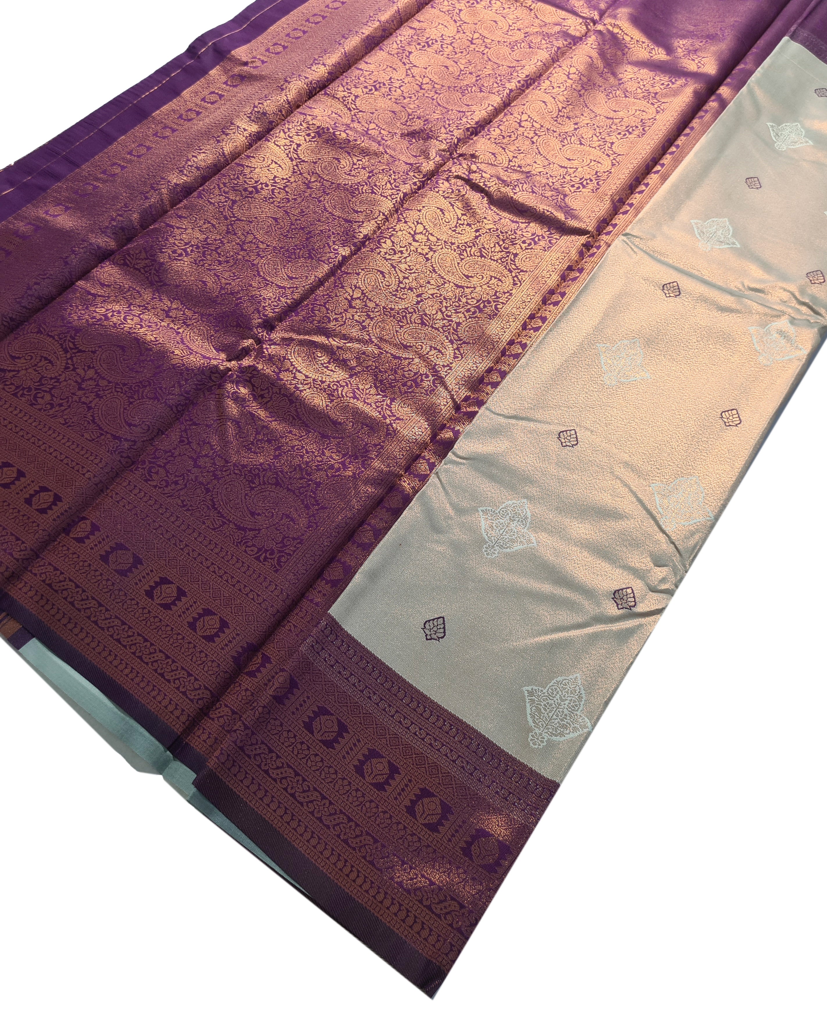 Antique Zari Butta Silk Saree