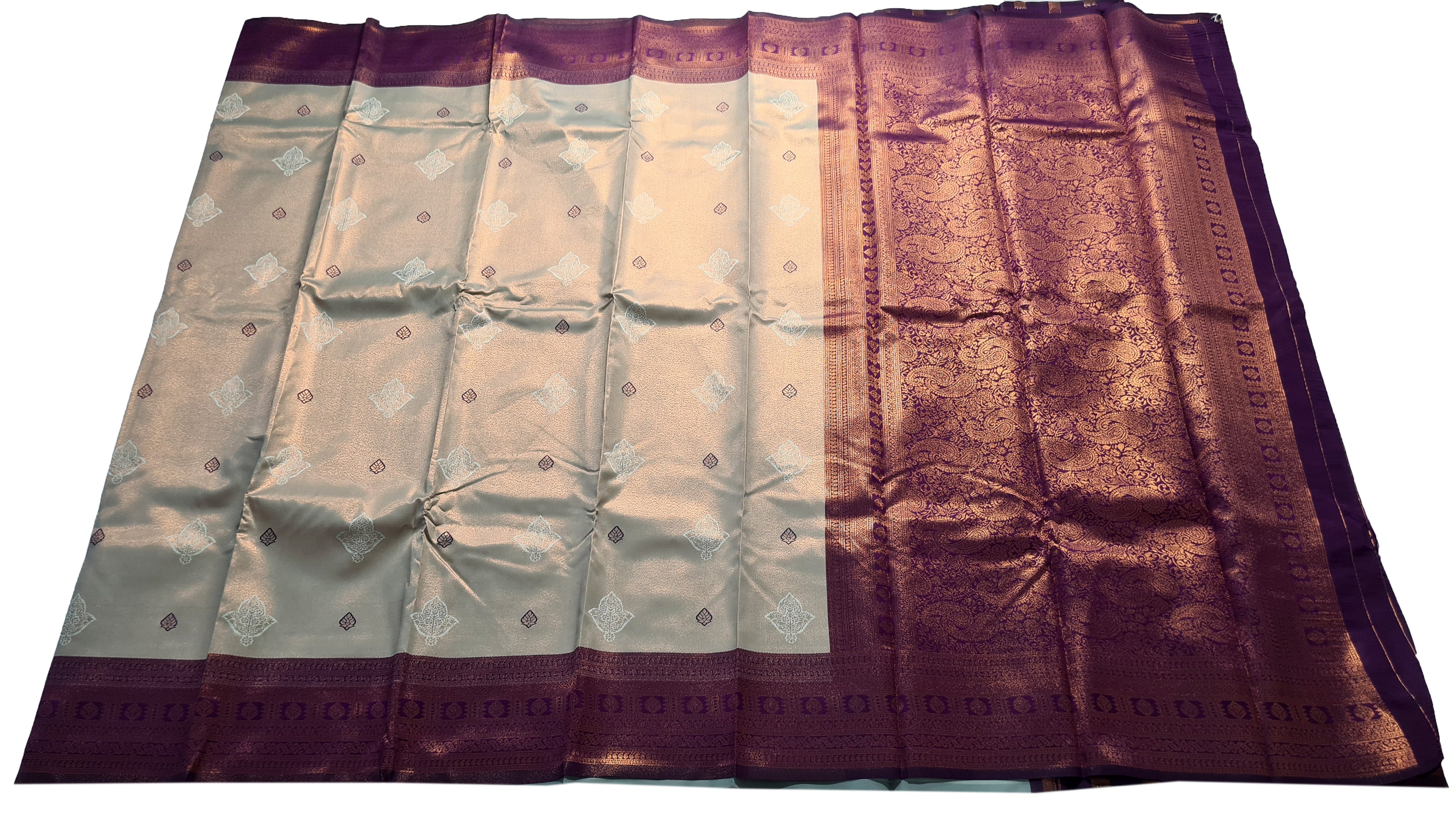 Antique Zari Butta Silk Saree