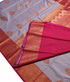 Kanchi Vegan Silk Saree With Contrast Blouse and Rich Jari Pallu