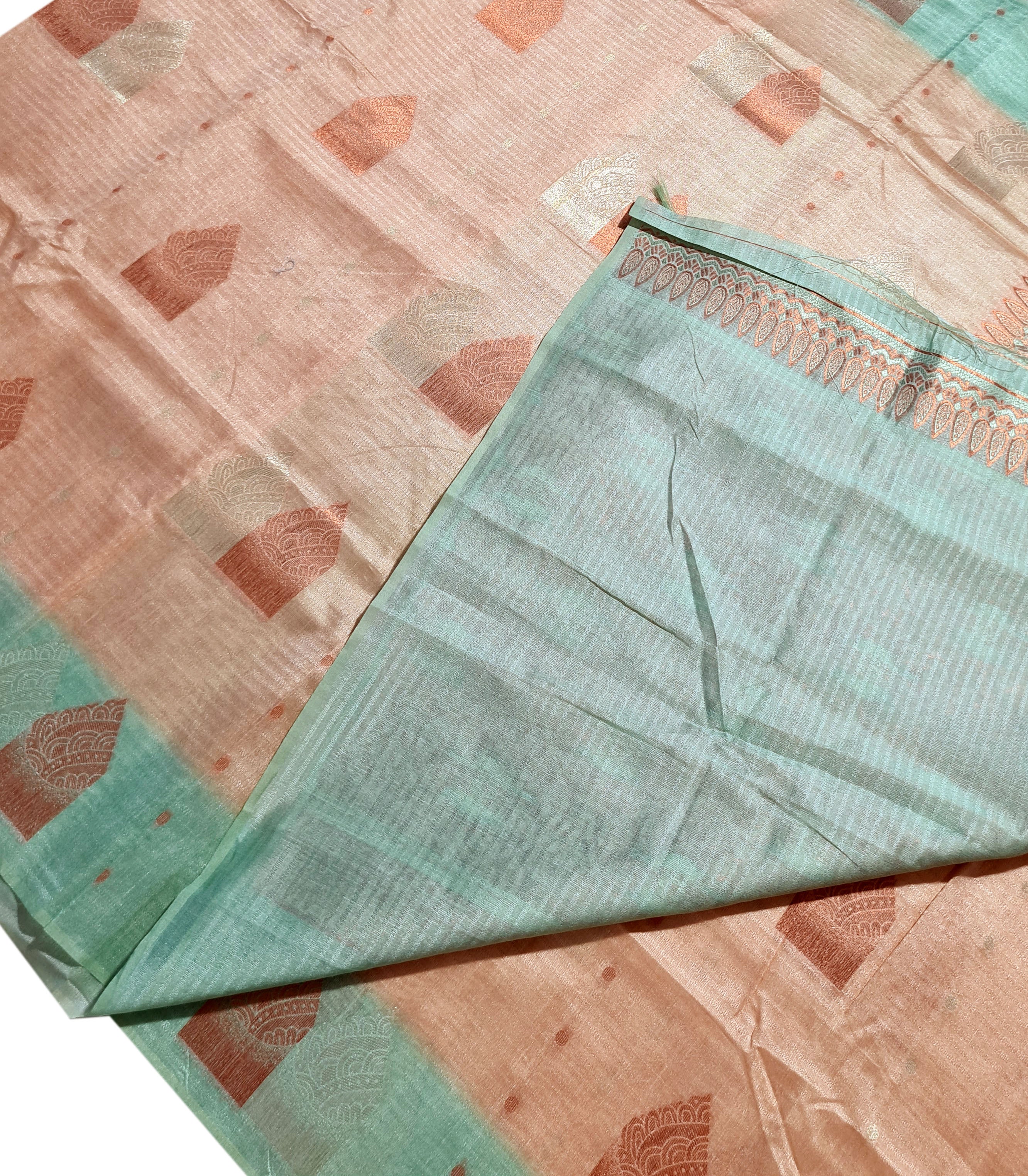 Semi Tussar Antic Design Sarees