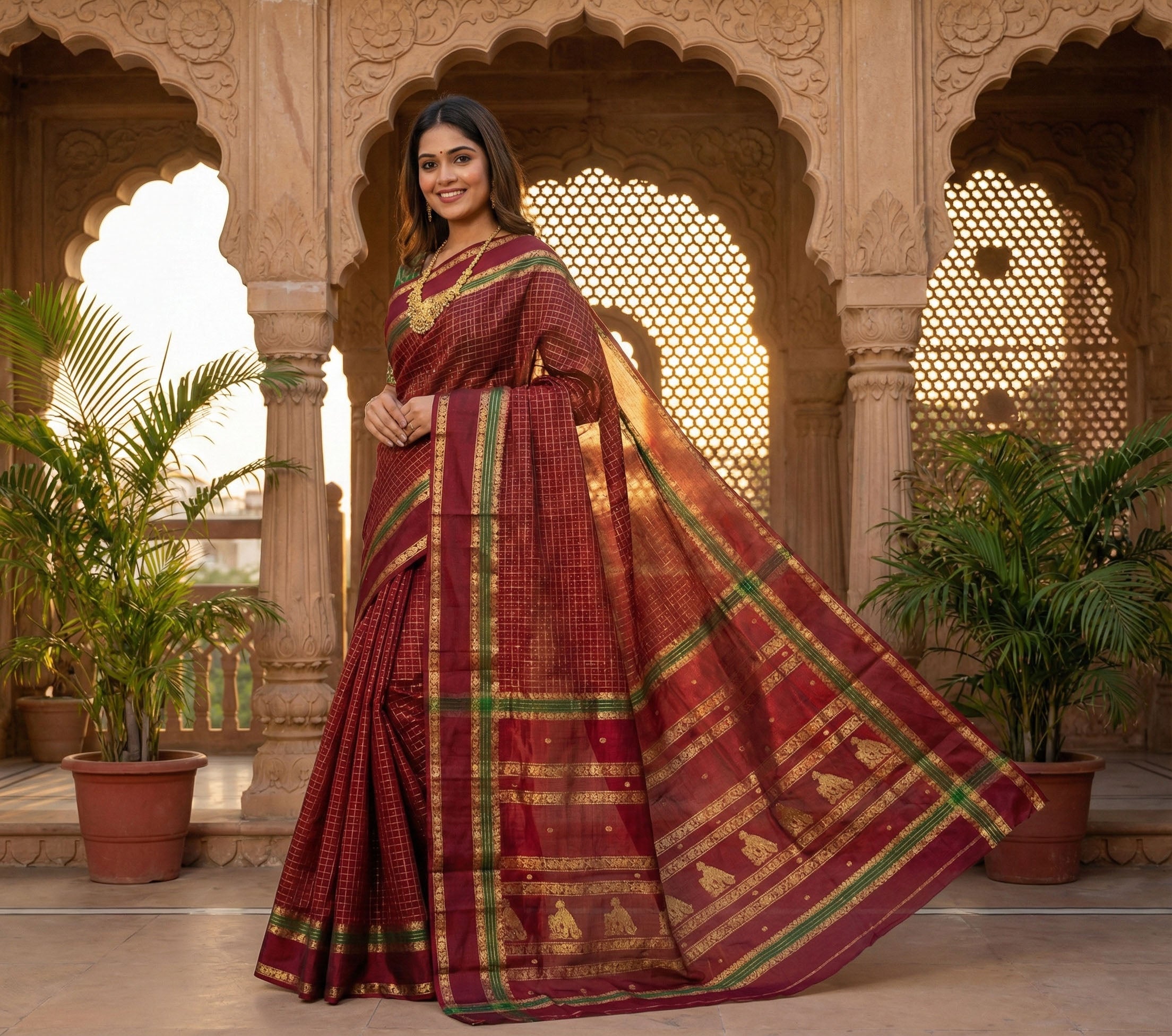 Kanchipuram Pure Silk Cotton Saree
