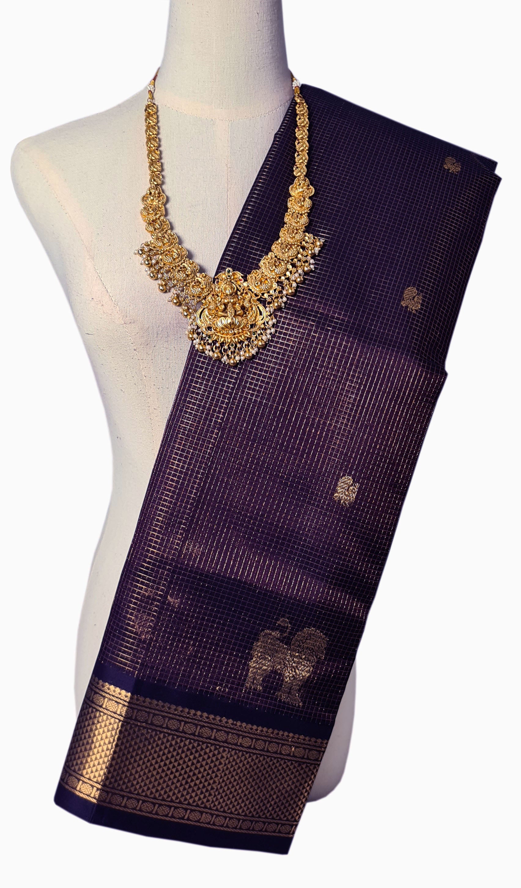 Vairaoosi Kanchipuram Pure Silk Cotton Saree