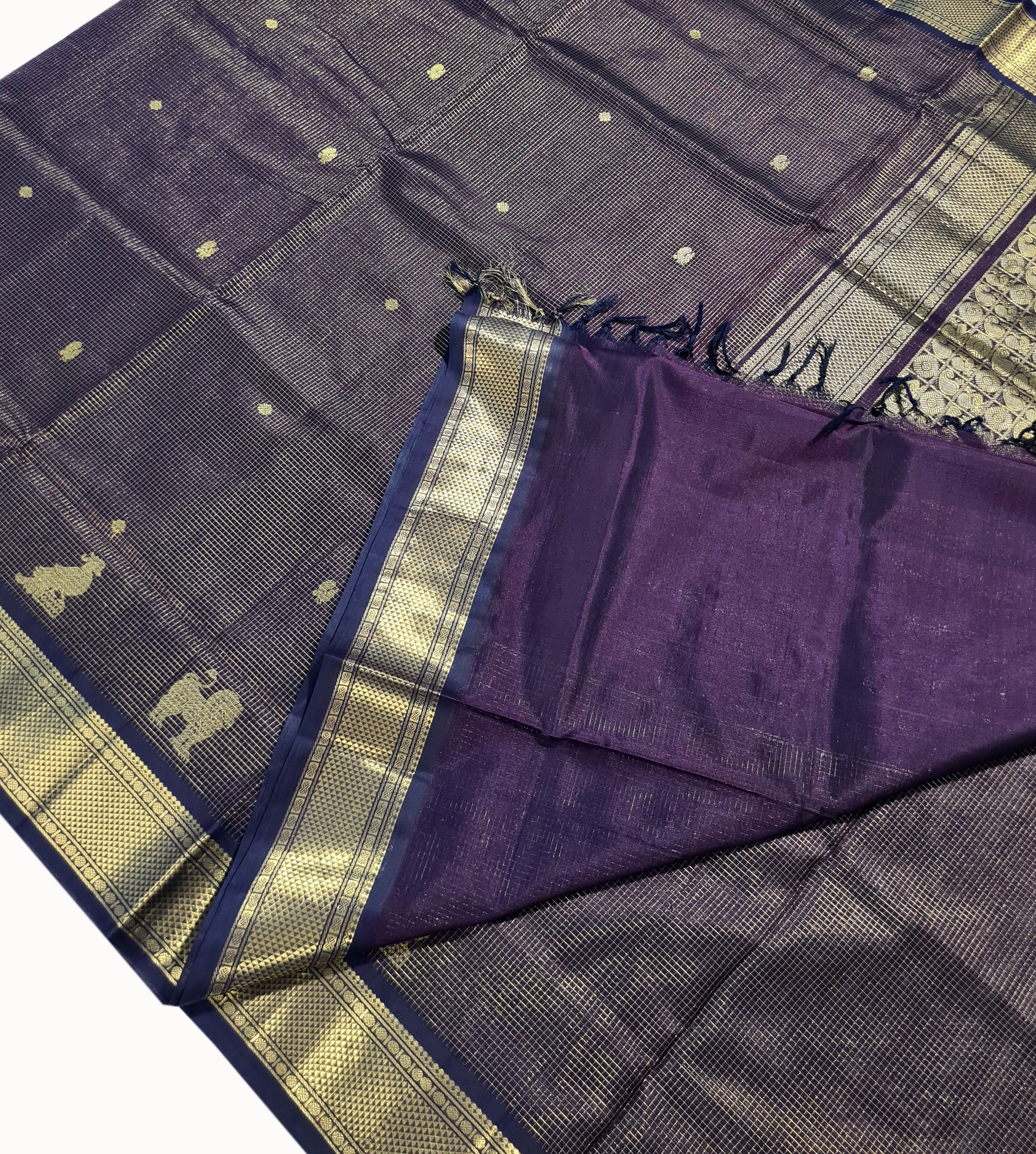 Vairaoosi Kanchipuram Pure Silk Cotton Saree