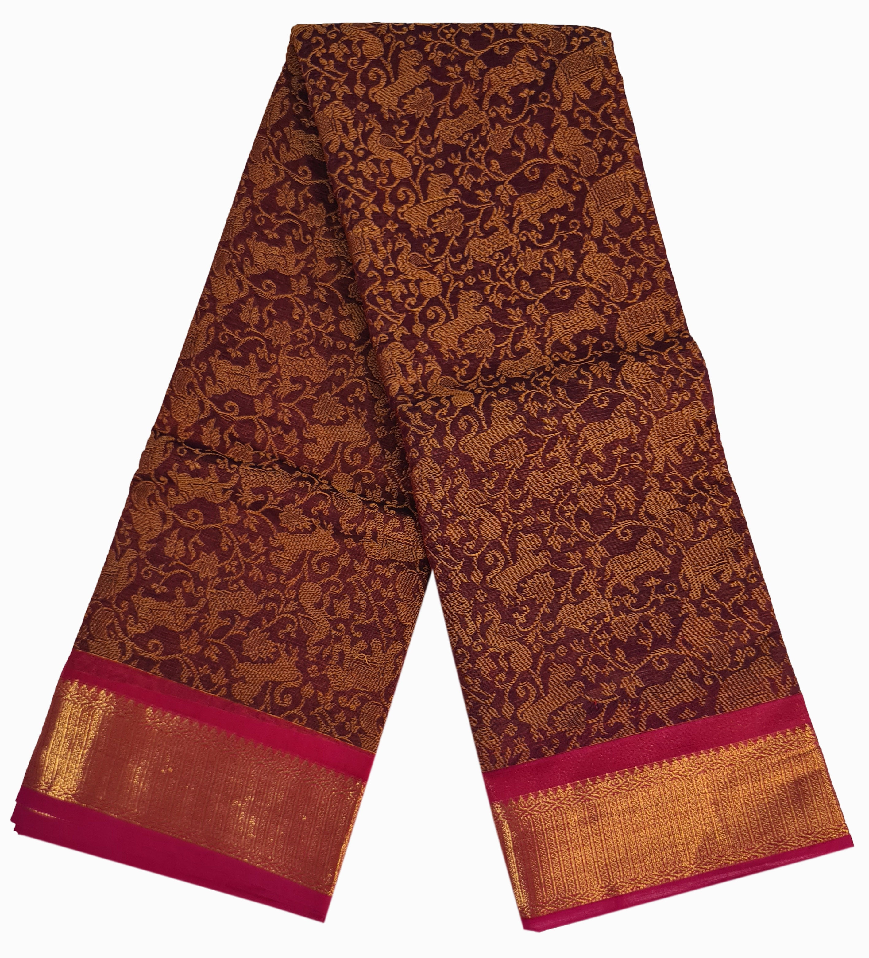Kanchipuram Cotton Saree With Blouse