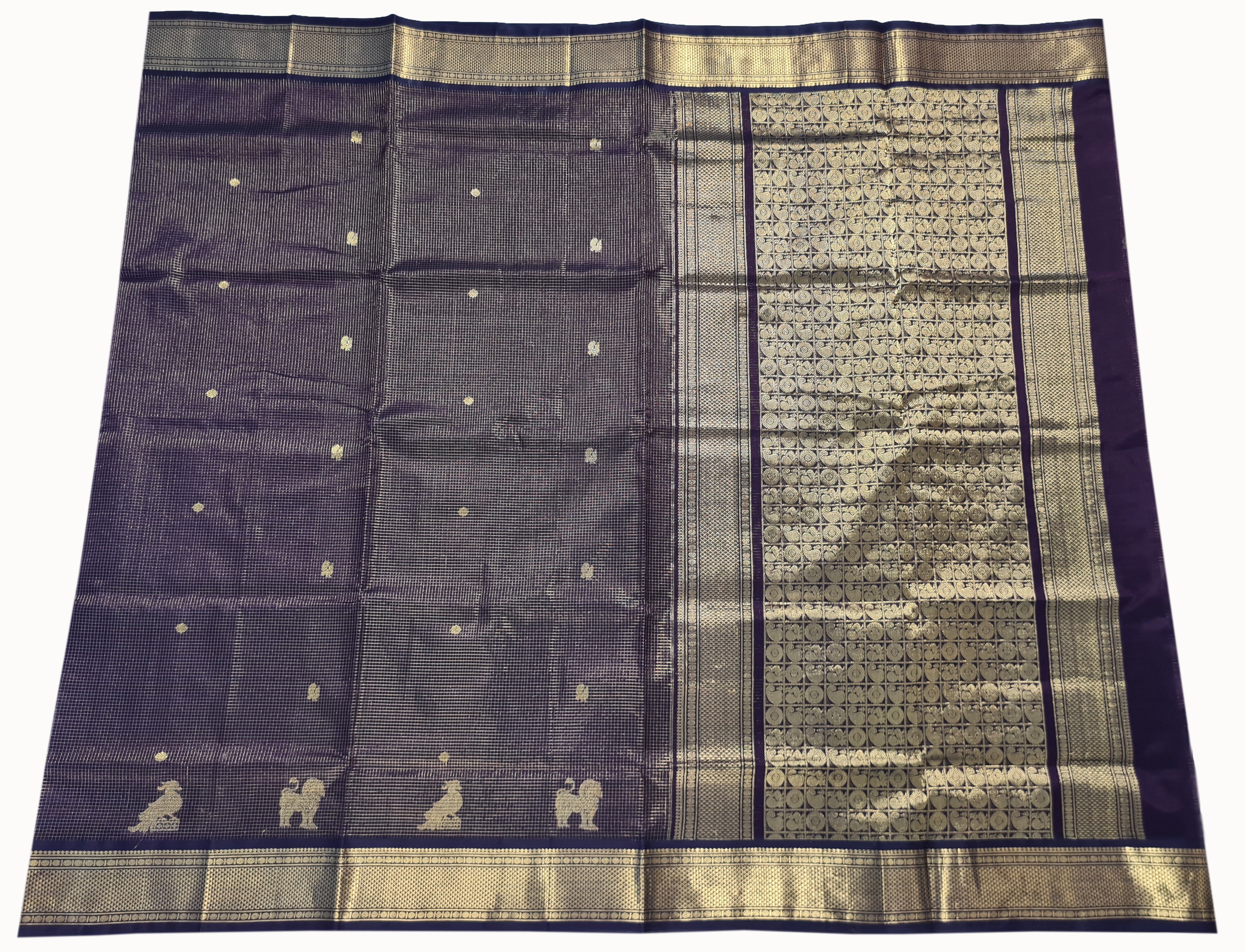 Vairaoosi Kanchipuram Pure Silk Cotton Saree