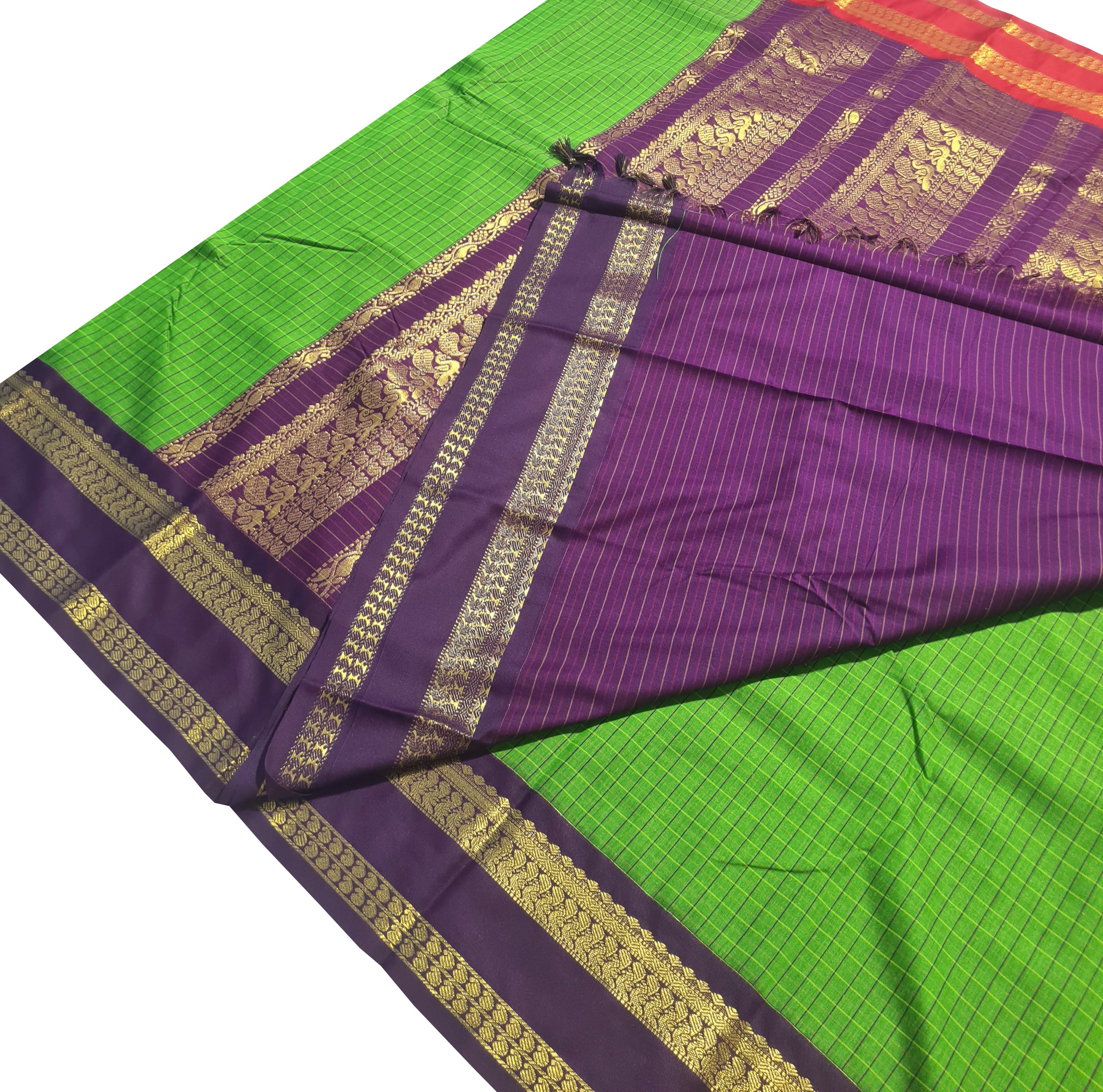 Kanchipuram Agarlic Cotton Sarees