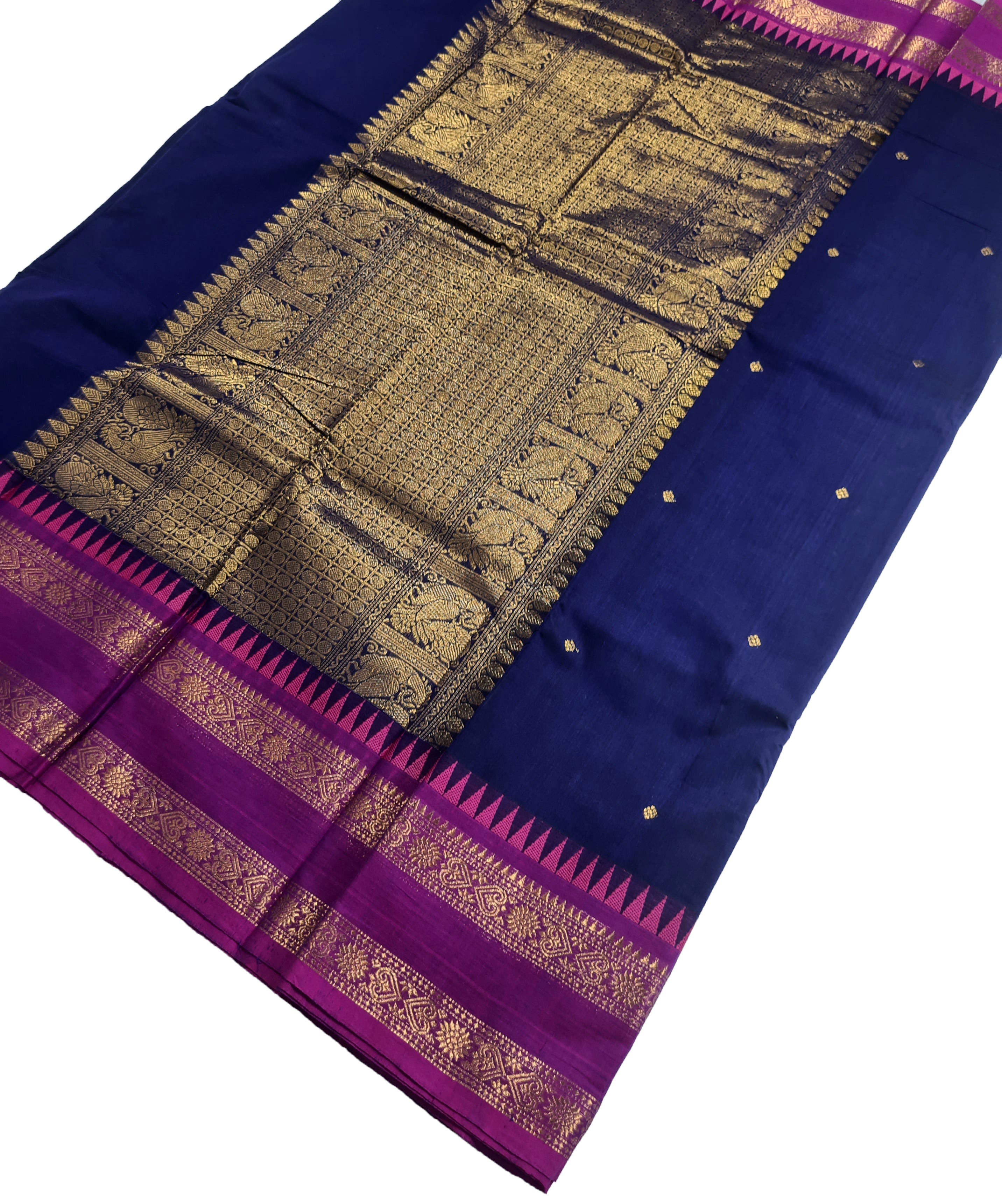 Kanchipuram Pure Rich Cotton Saree with Blouse