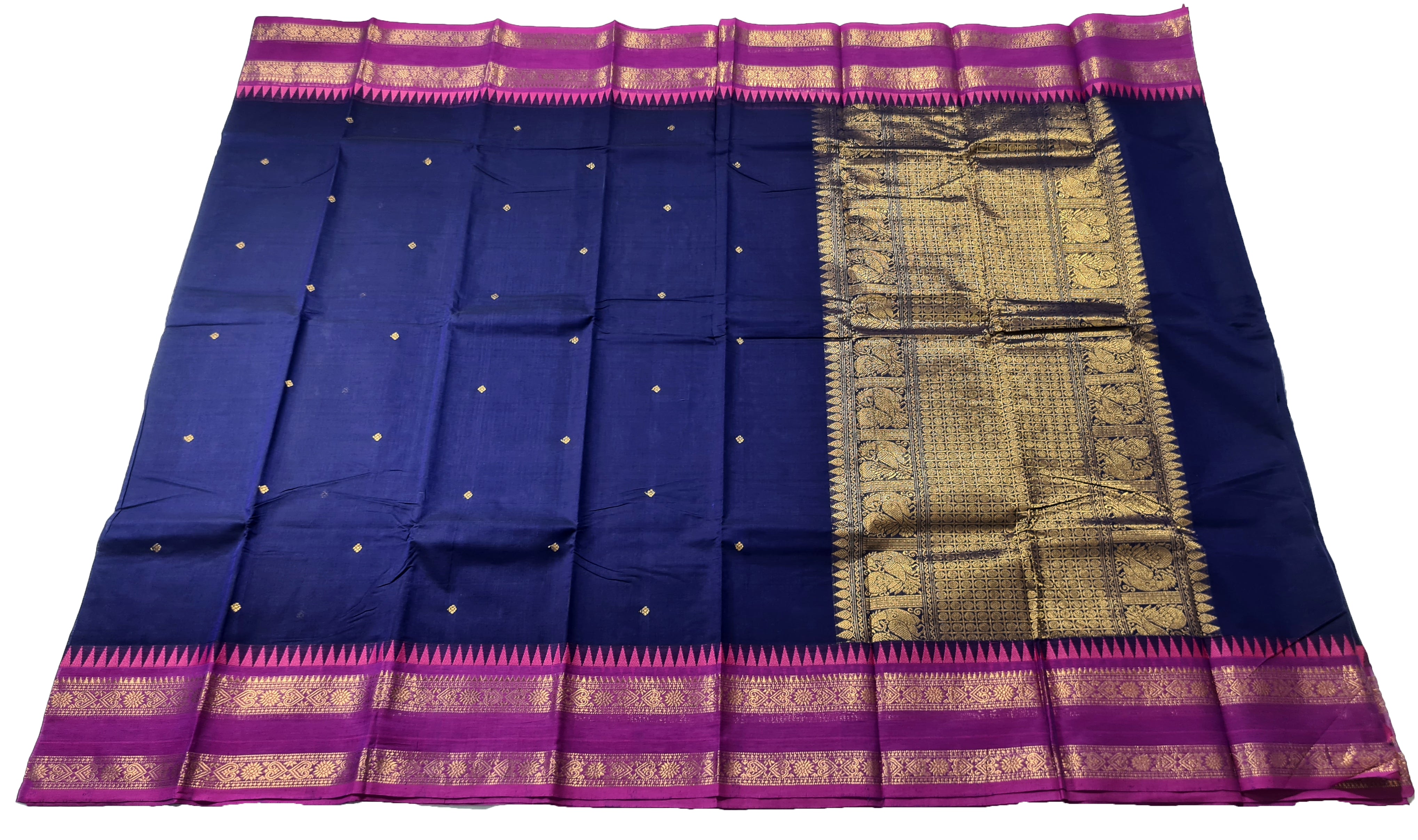 Kanchipuram Pure Rich Cotton Saree with Blouse