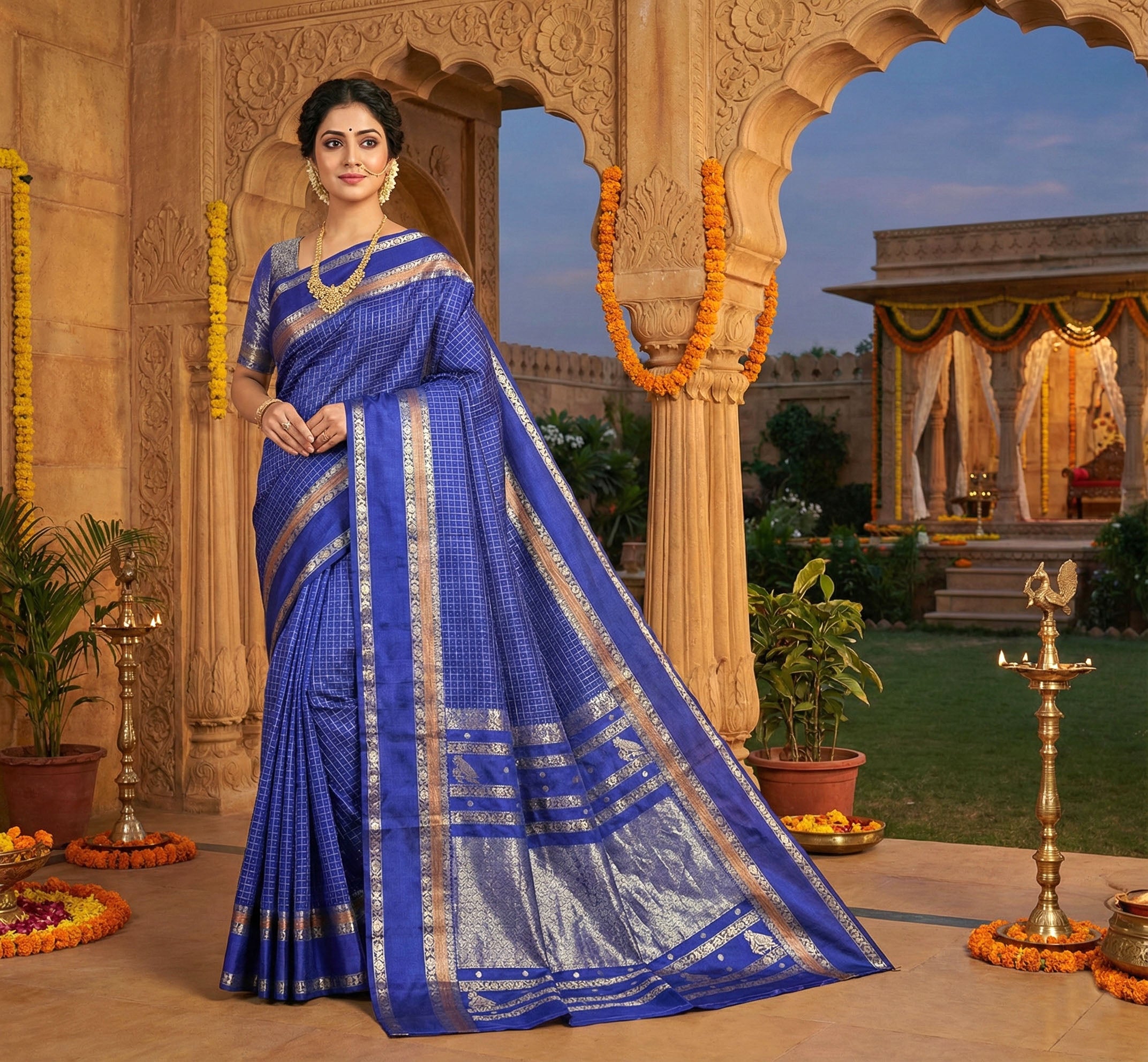 Kanchipuram Pure Silk Cotton Saree