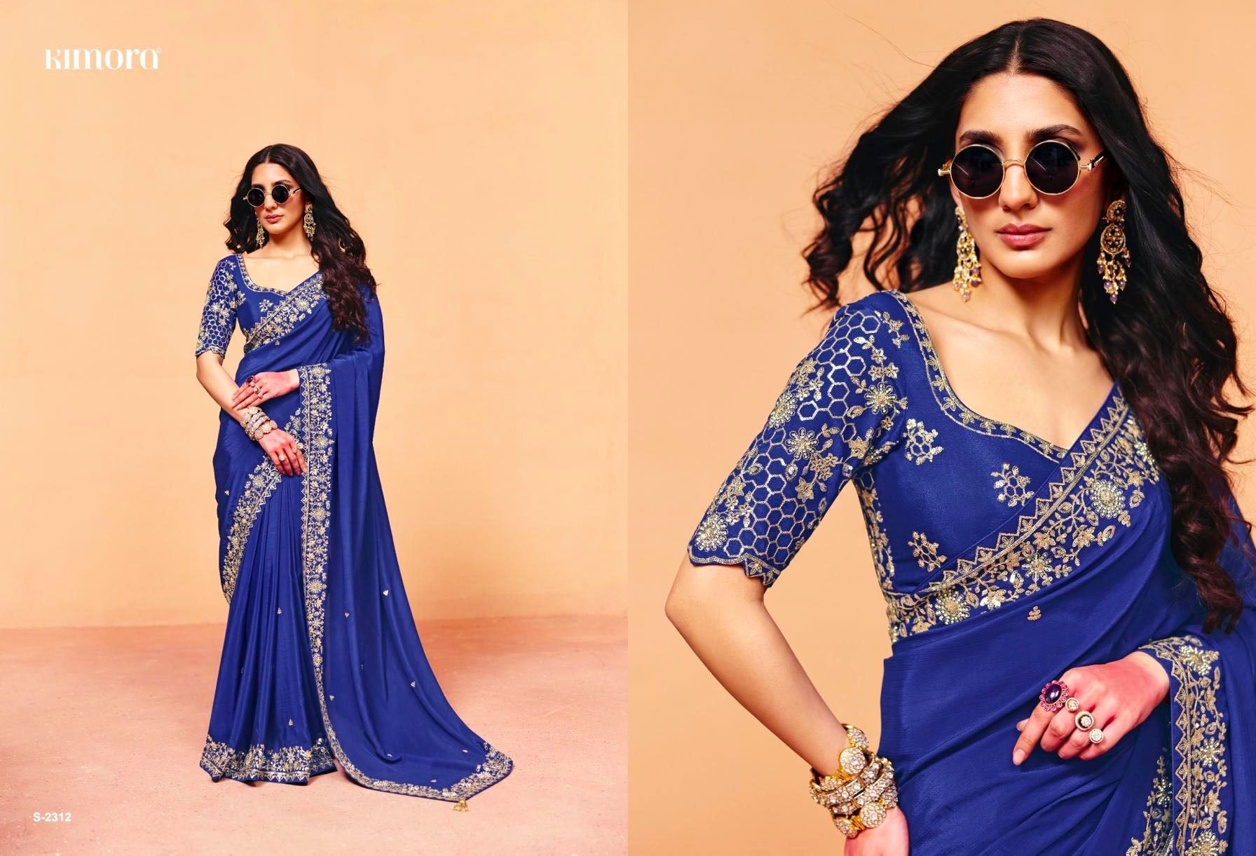 Kimora Mohey VOL-34 Series 2311-2321 Organza Satin Silk With Sequence Heavy Embroidery Work Saree Collections