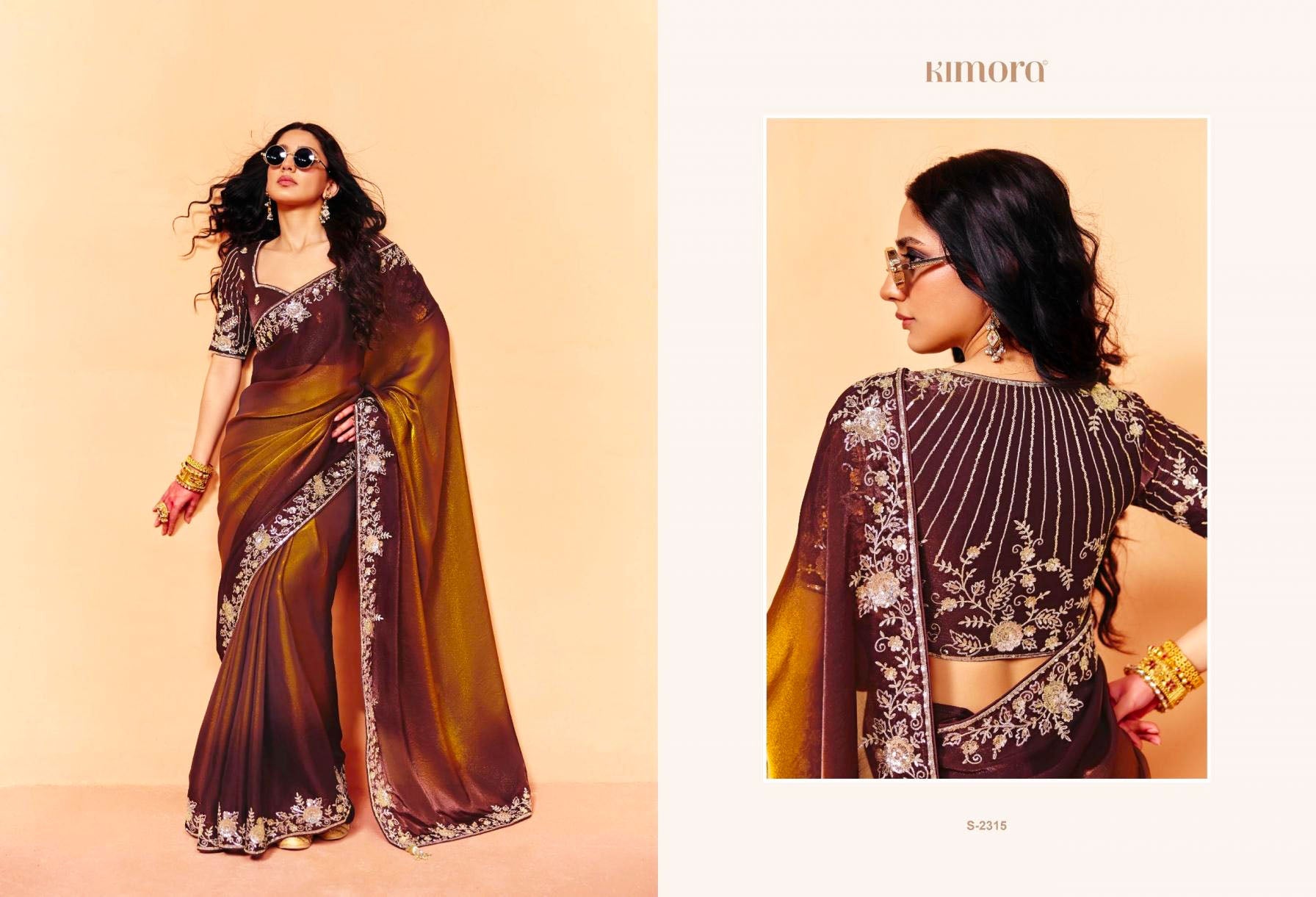 Kimora Mohey VOL-34 Series 2311-2321 Organza Satin Silk With Sequence Heavy Embroidery Work Saree Collections