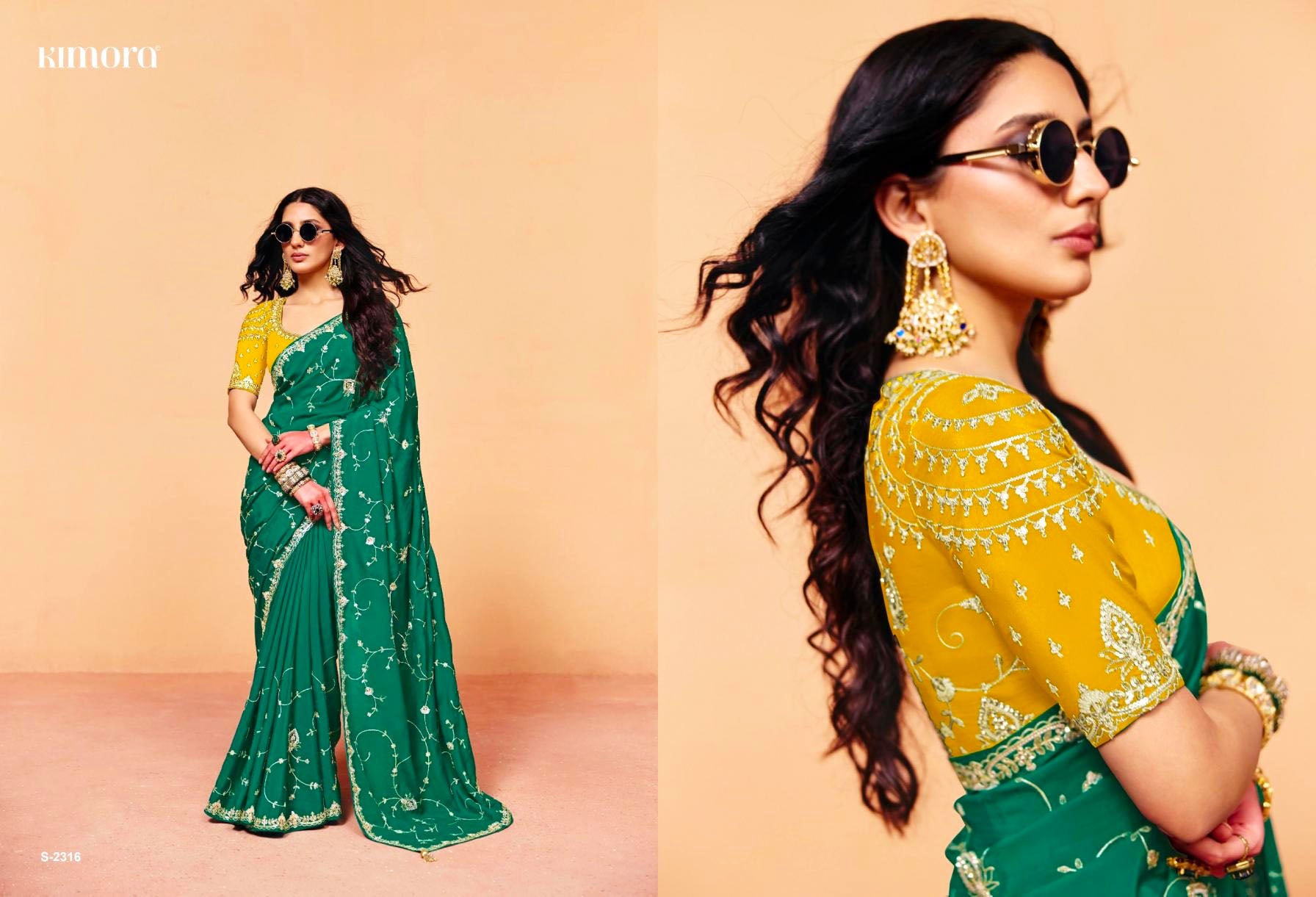 Kimora Mohey VOL-34 Series 2311-2321 Organza Satin Silk With Sequence Heavy Embroidery Work Saree Collections