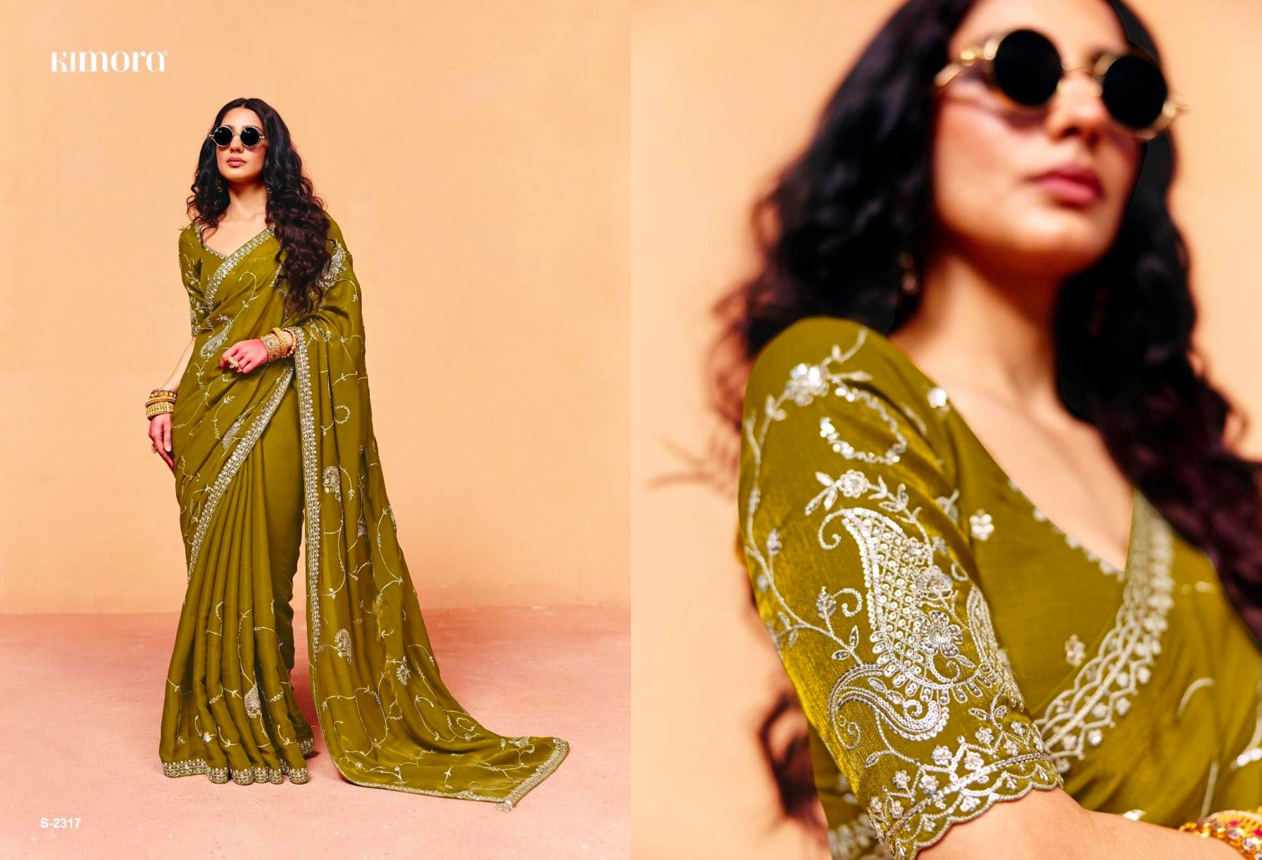 Kimora Mohey VOL-34 Series 2311-2321 Organza Satin Silk With Sequence Heavy Embroidery Work Saree Collections