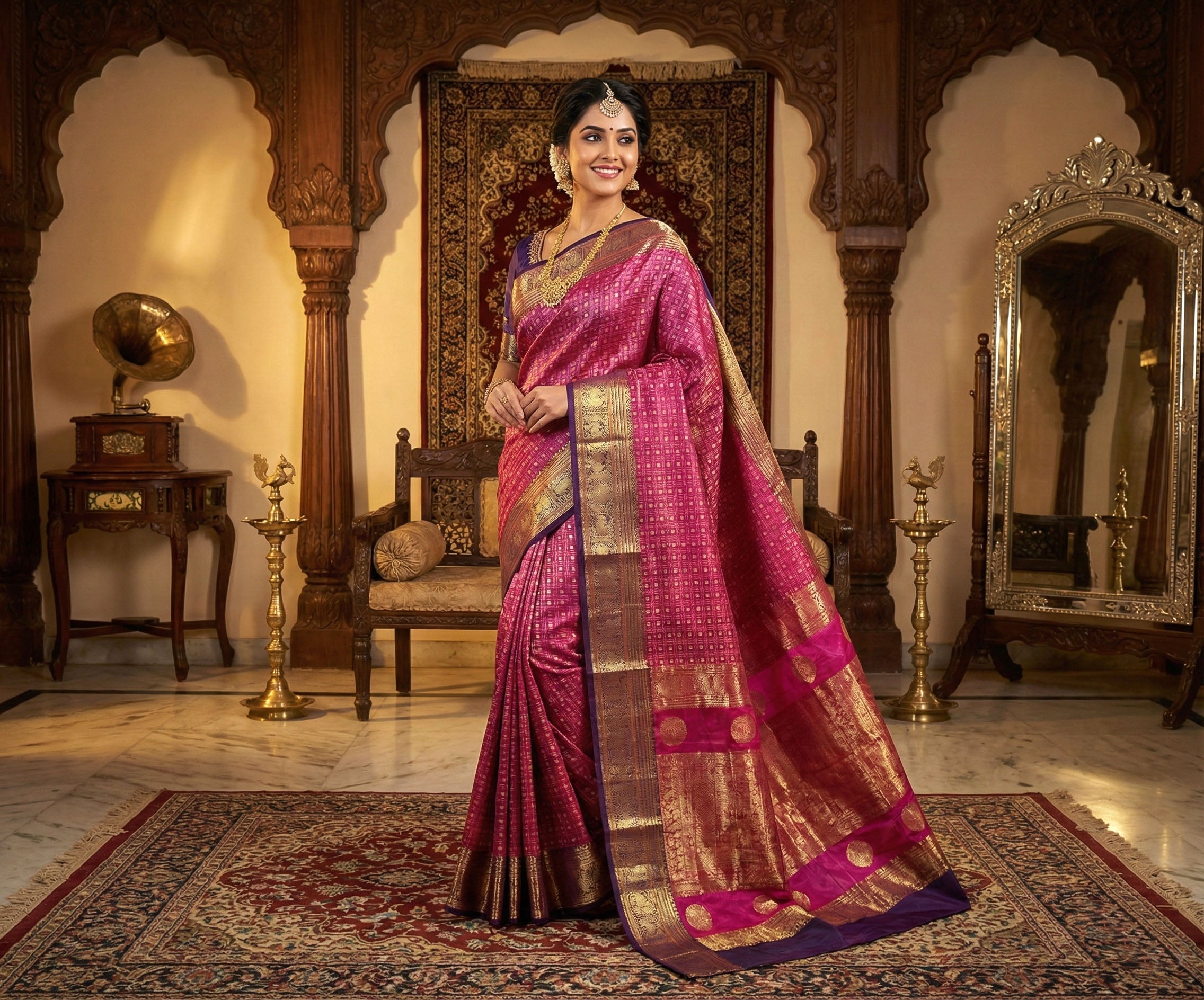 Kanchipuram Pure Silk Cotton Saree