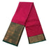 Kanchi Vegan Silk Saree With Contrast Blouse and Rich Jari Pallu