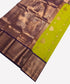 Kanchi Vegan Silk Saree With Contrast Blouse and Rich Jari Pallu