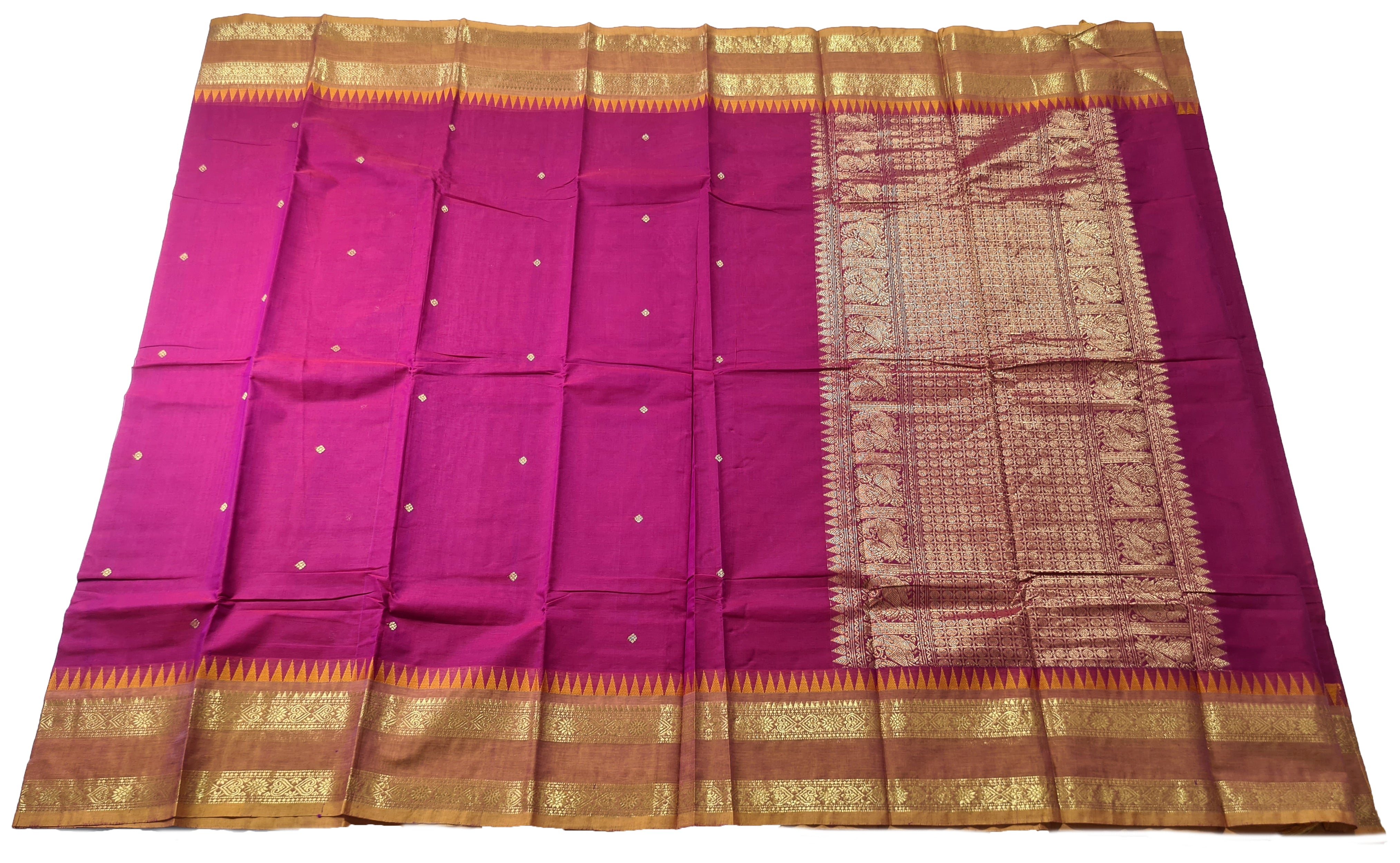 Kanchipuram Pure Rich Cotton Saree with Blouse