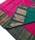 Kanchi Vegan Silk Saree With Contrast Blouse and Rich Jari Pallu