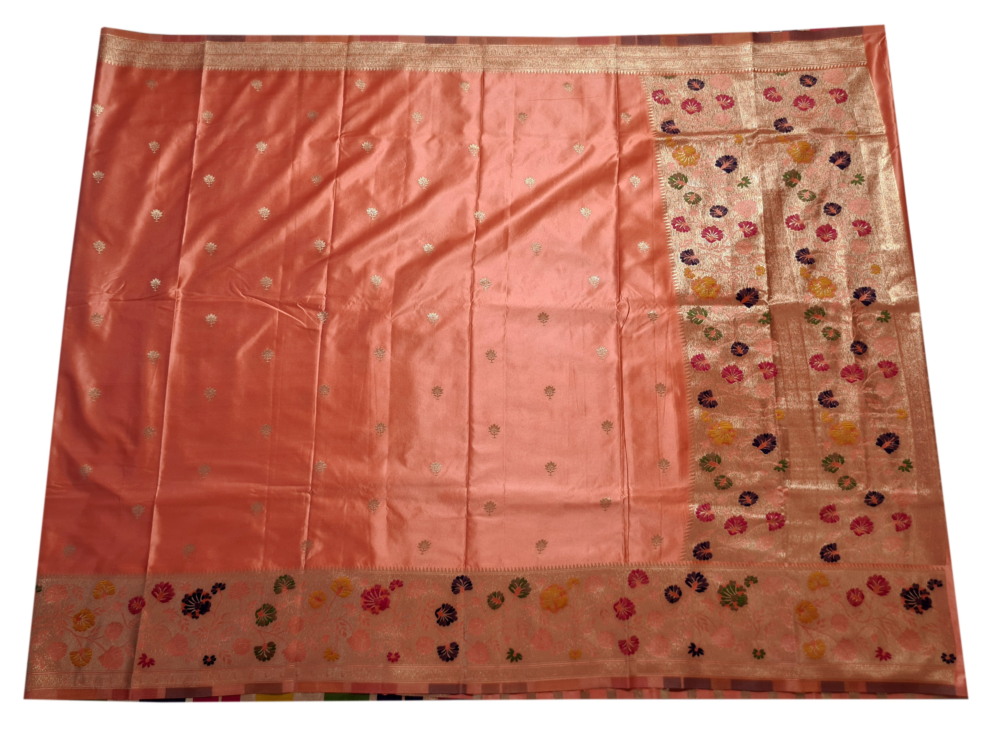 Bengaluru Crape Antic Silk Meena Sarees