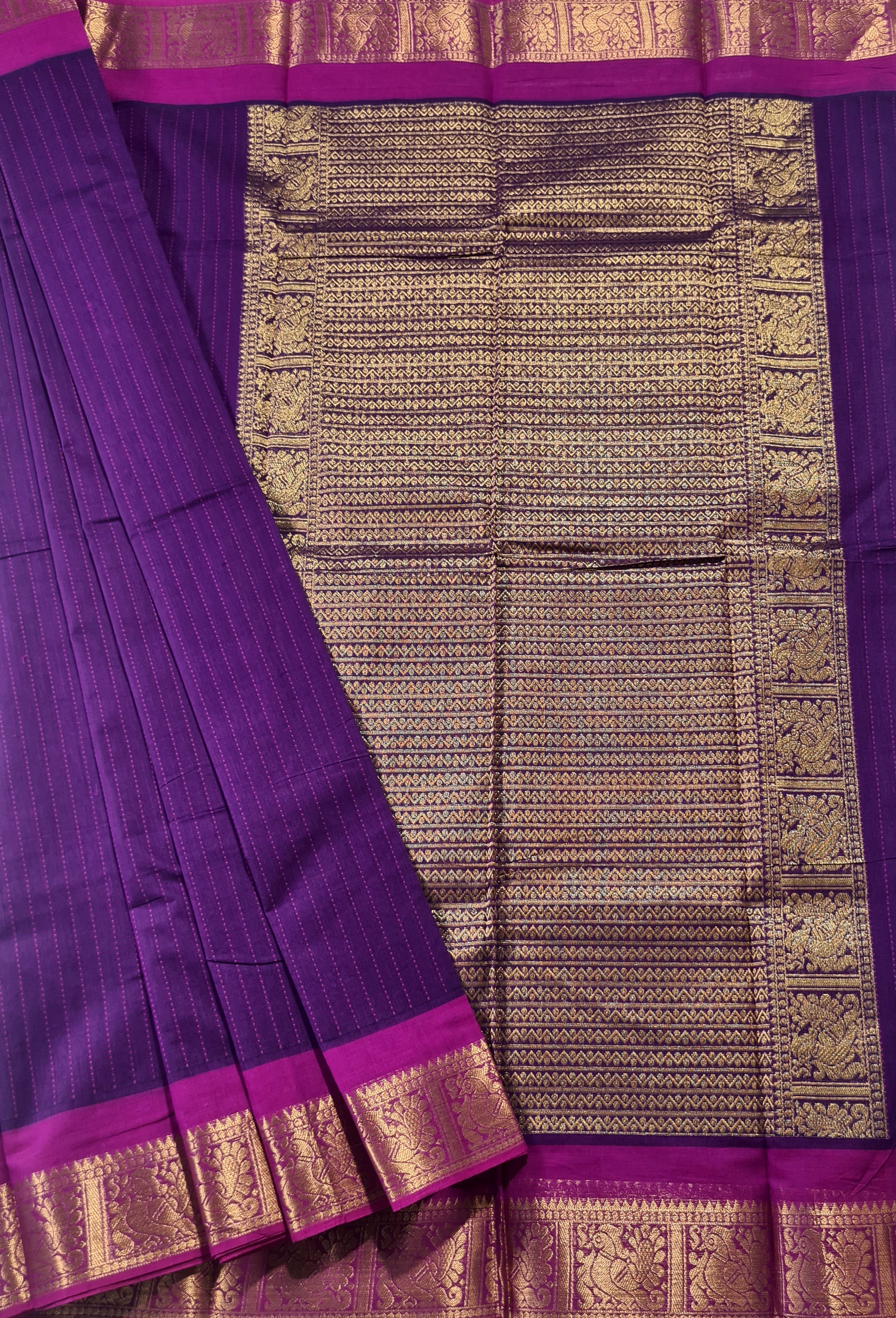 Kanchipuram Pure Rich Cotton Saree with Blouse