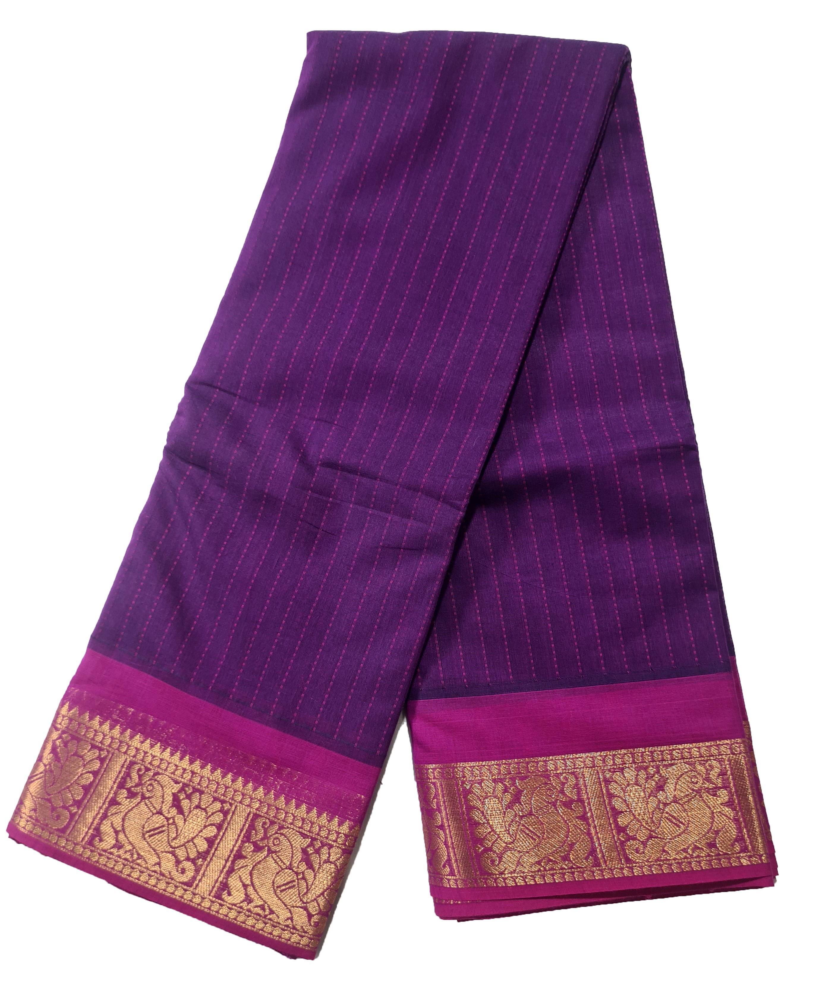 Kanchipuram Pure Rich Cotton Saree with Blouse