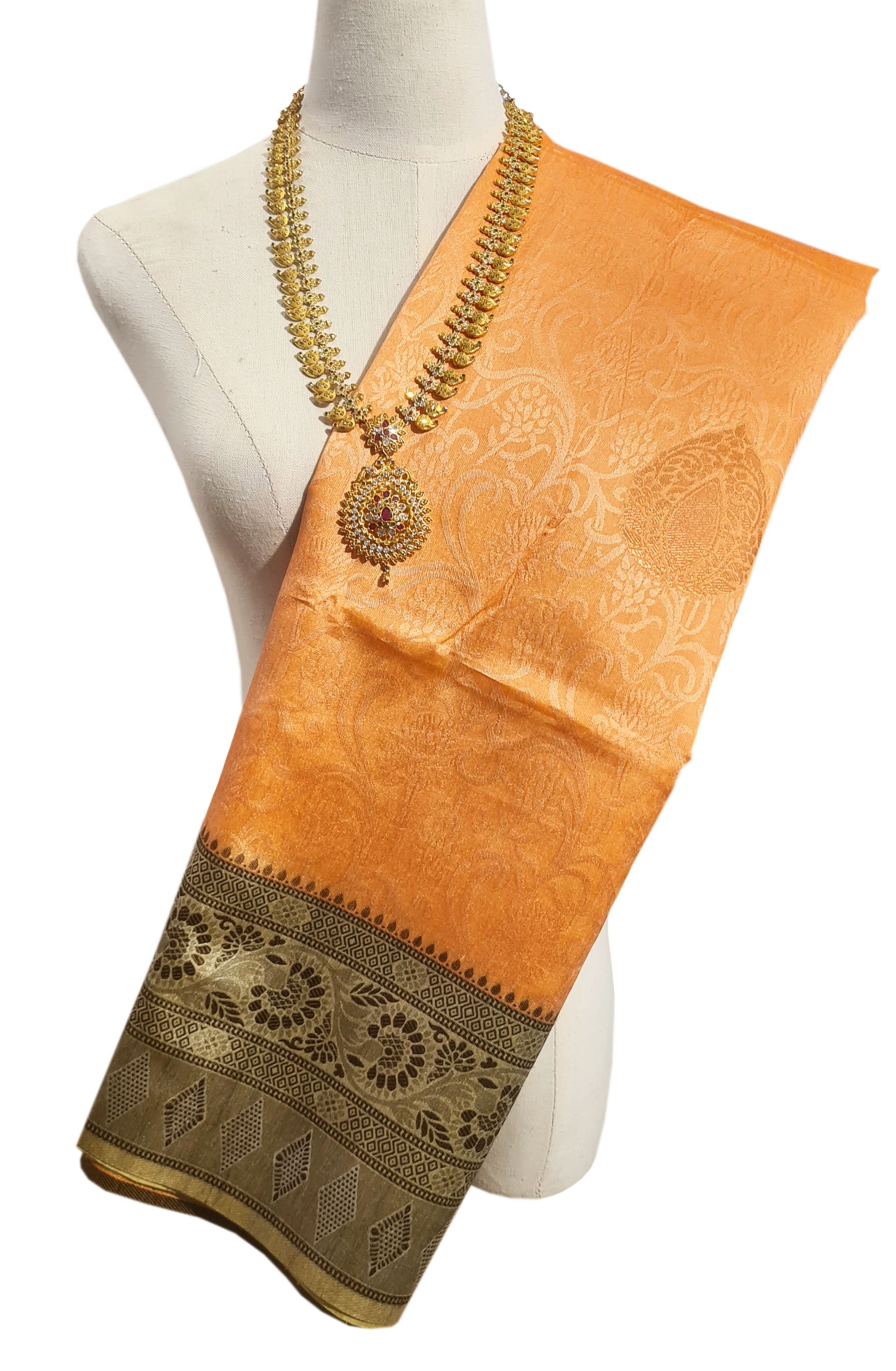 Semi Tussar Antic Design Sarees