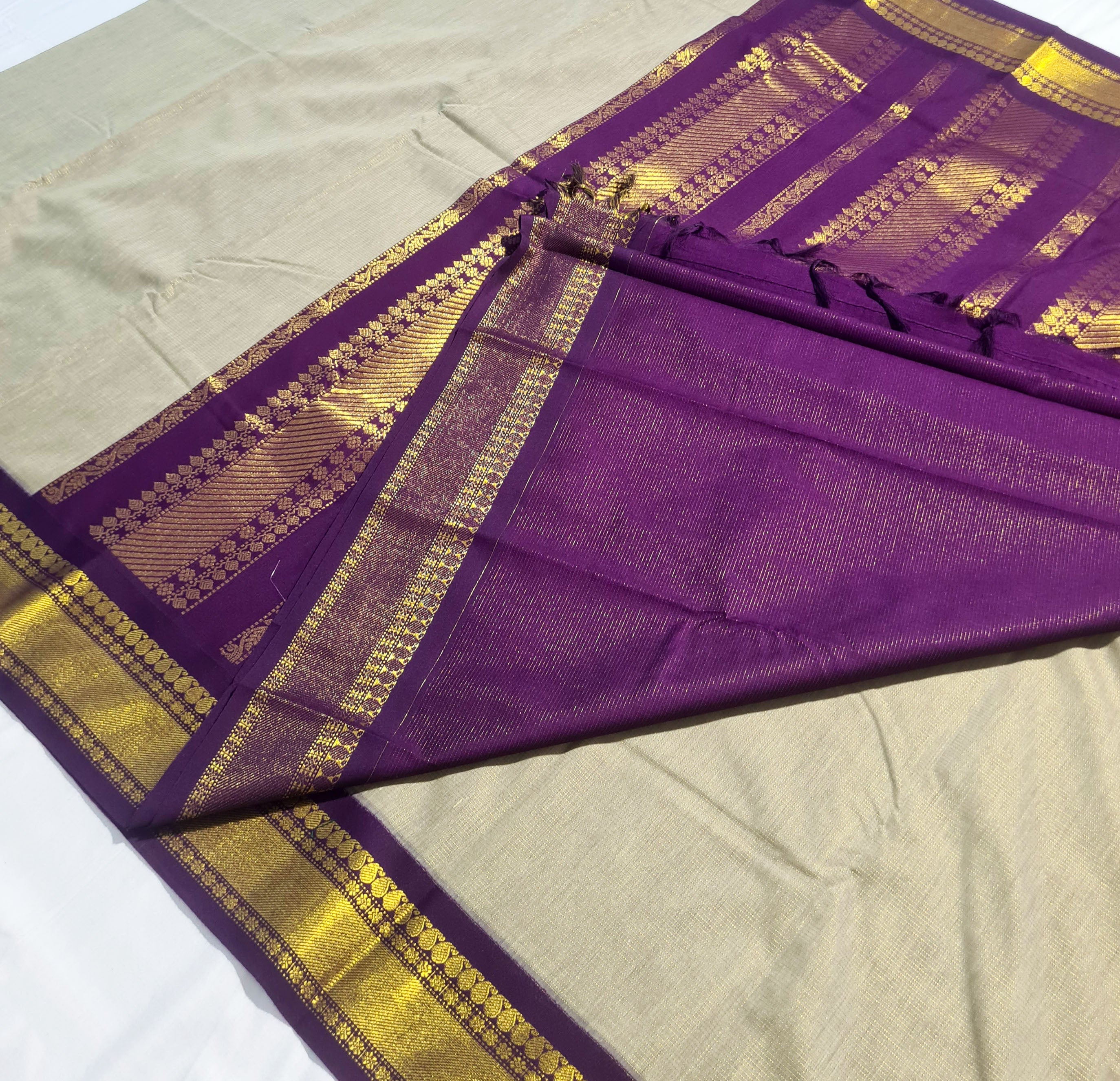 Kanchipuram Agarlic Cotton Sarees