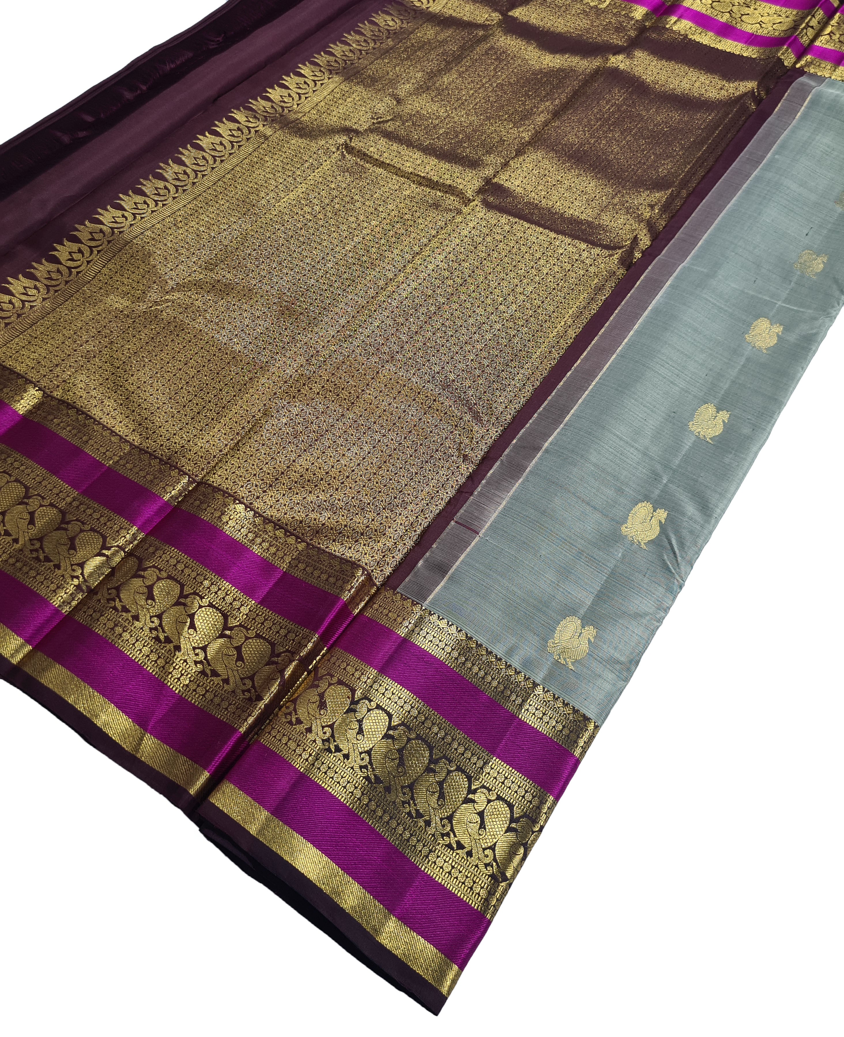 Pure zari Kanchipuram Pure Silk Saree