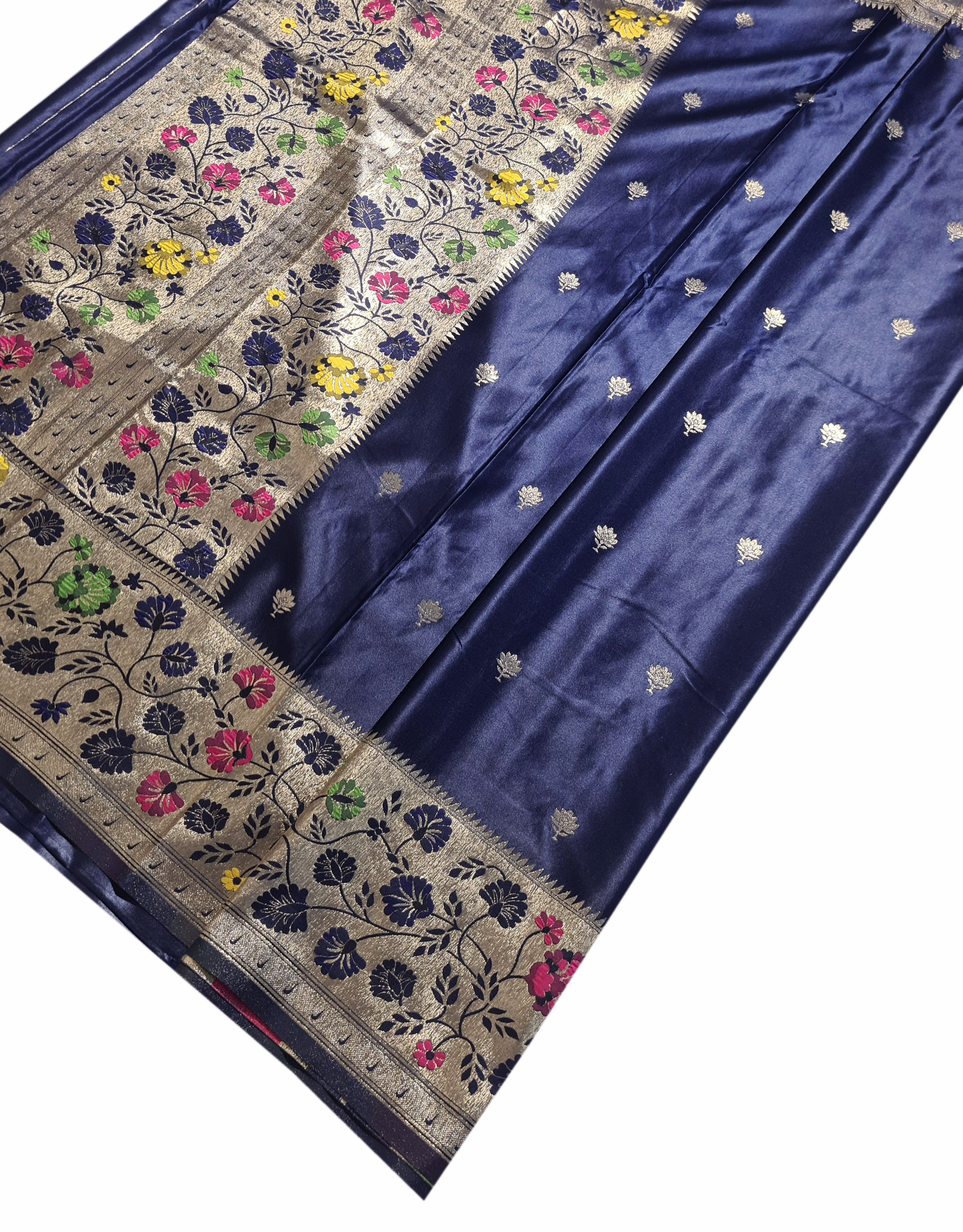 Bengaluru Crape Antic Silk Meena Sarees