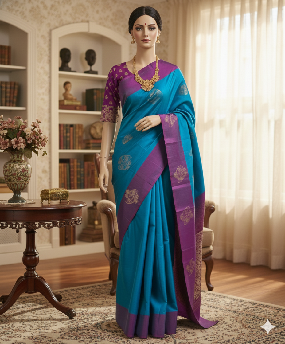 Kanchipuram Pure Soft Silk Saree