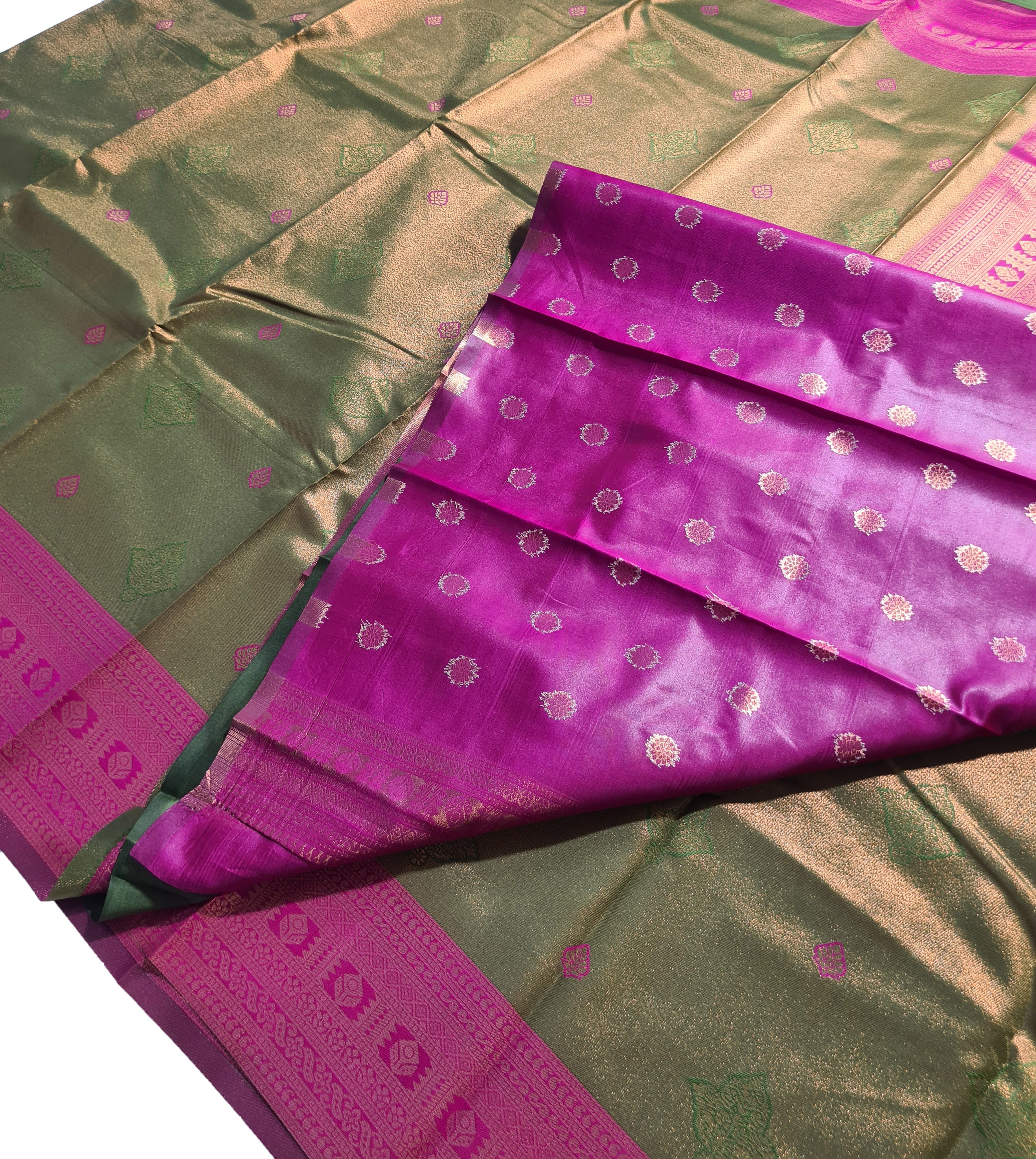 Antique Zari Butta Silk Saree