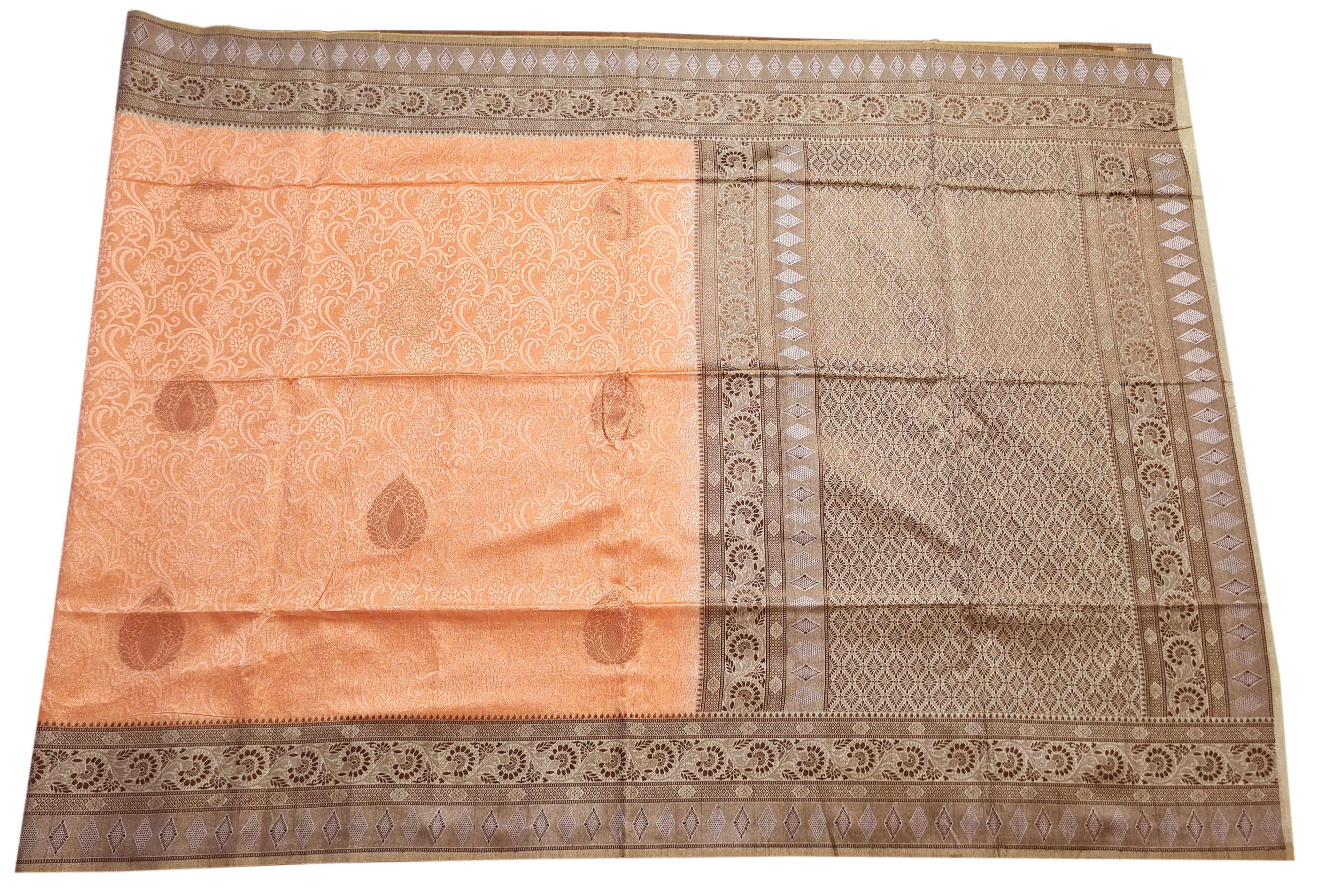 Semi Tussar Antic Design Sarees