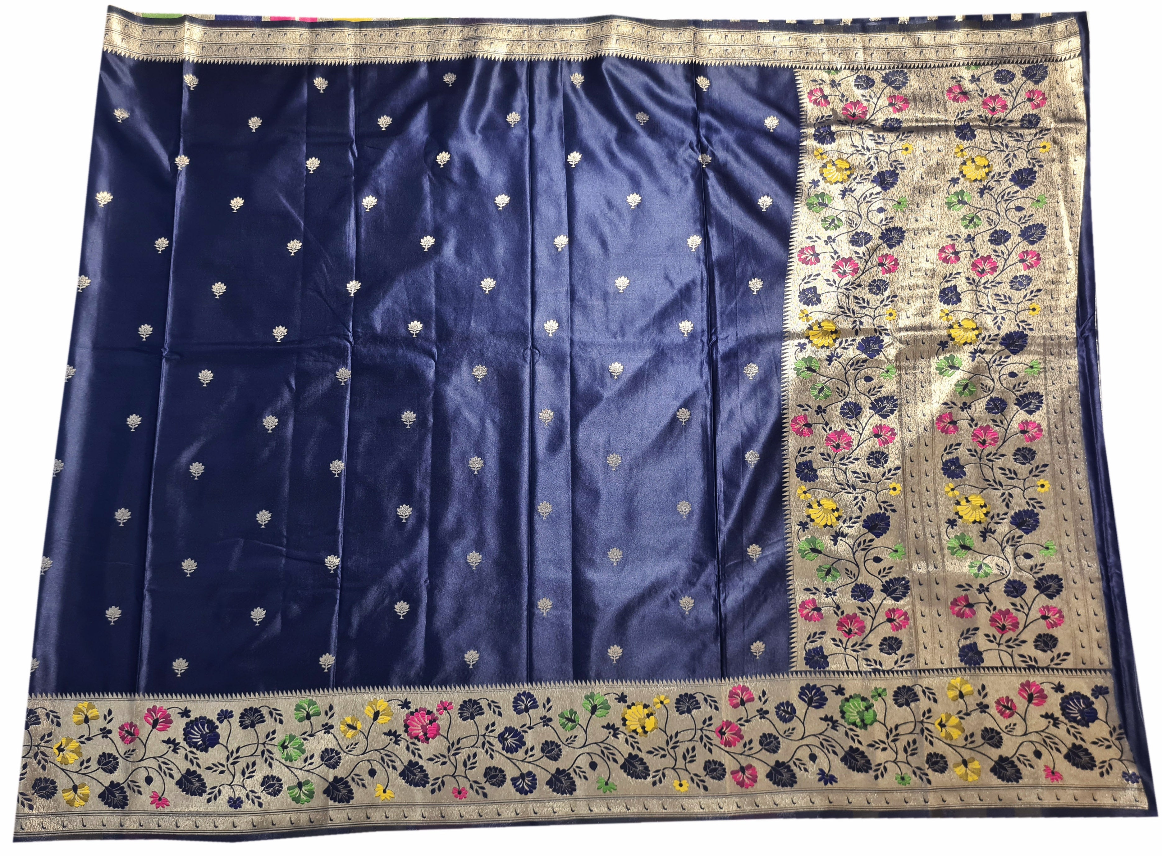 Bengaluru Crape Antic Silk Meena Sarees