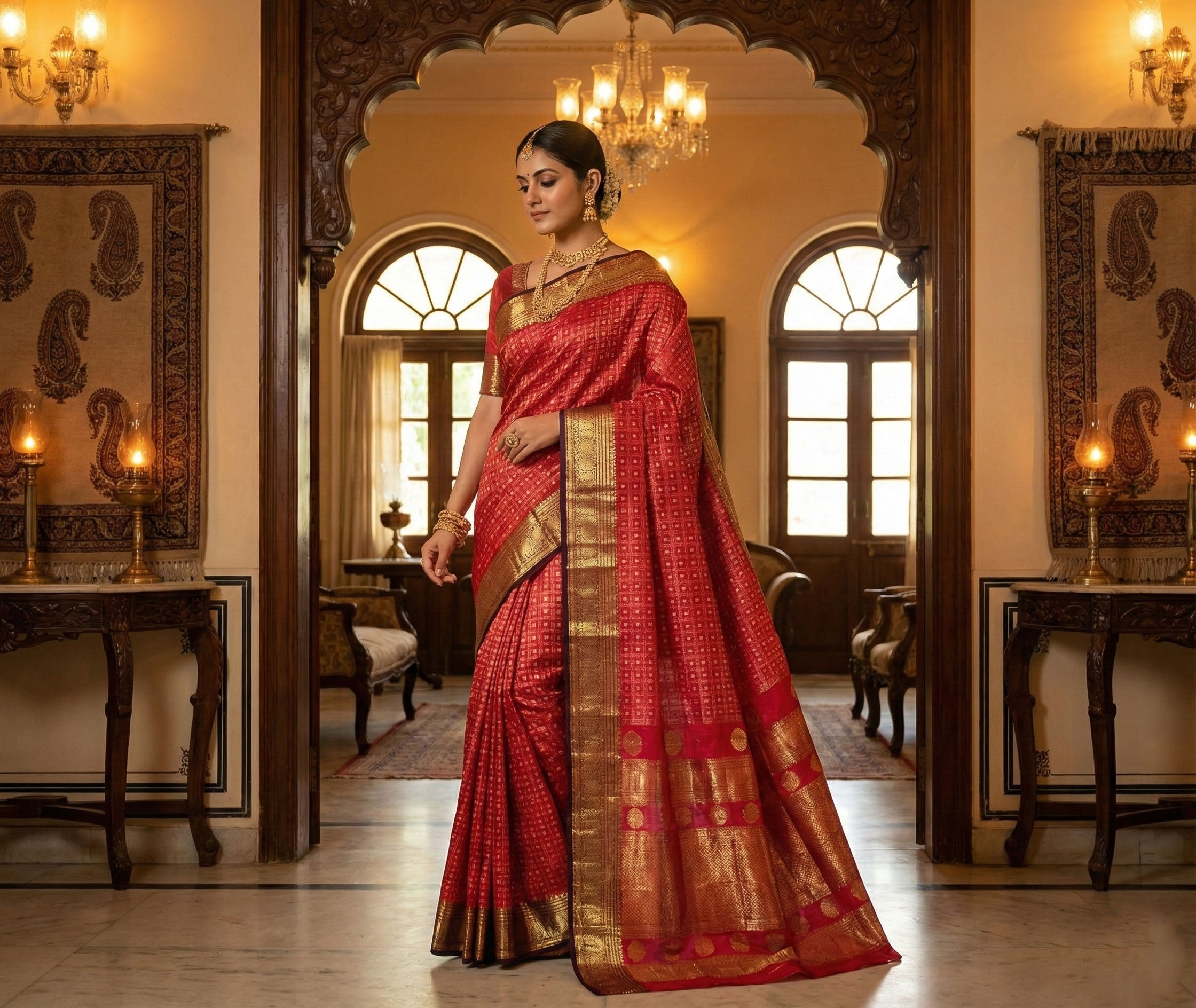 Kanchipuram Pure Silk Cotton Saree