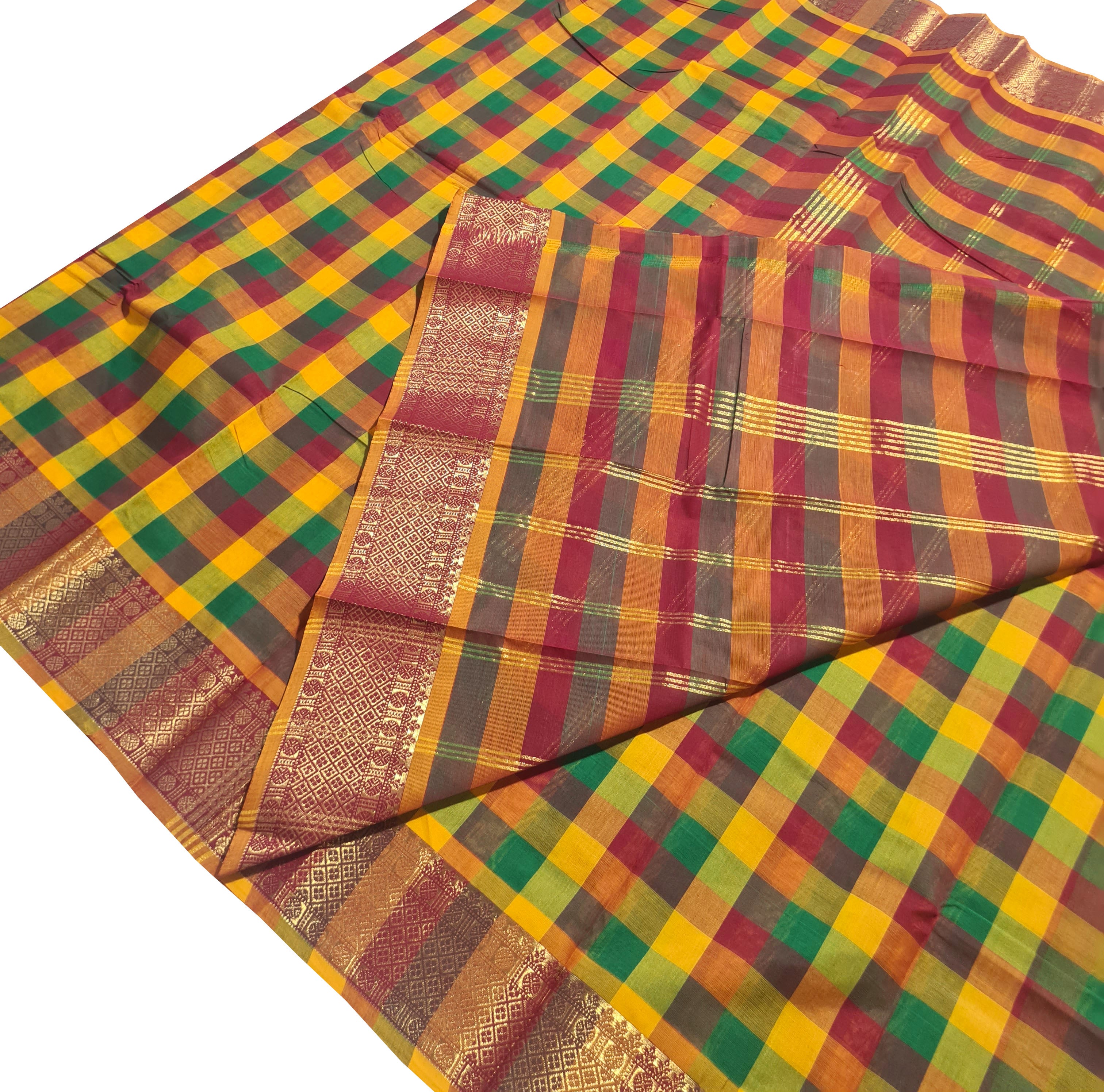 Kanchipuram Agarlic Cotton Sarees