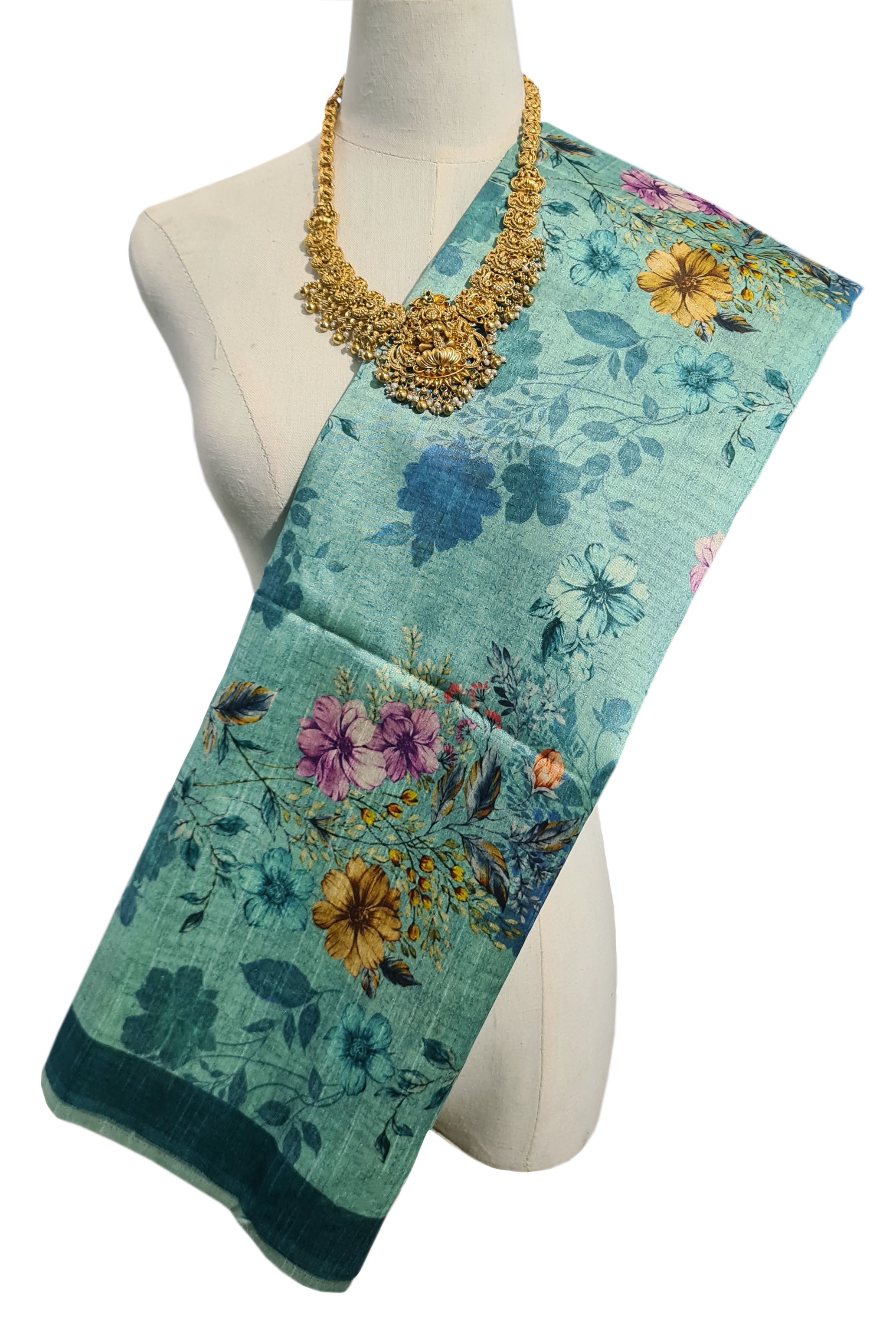 Semi Tussar  Antic Design Sarees
