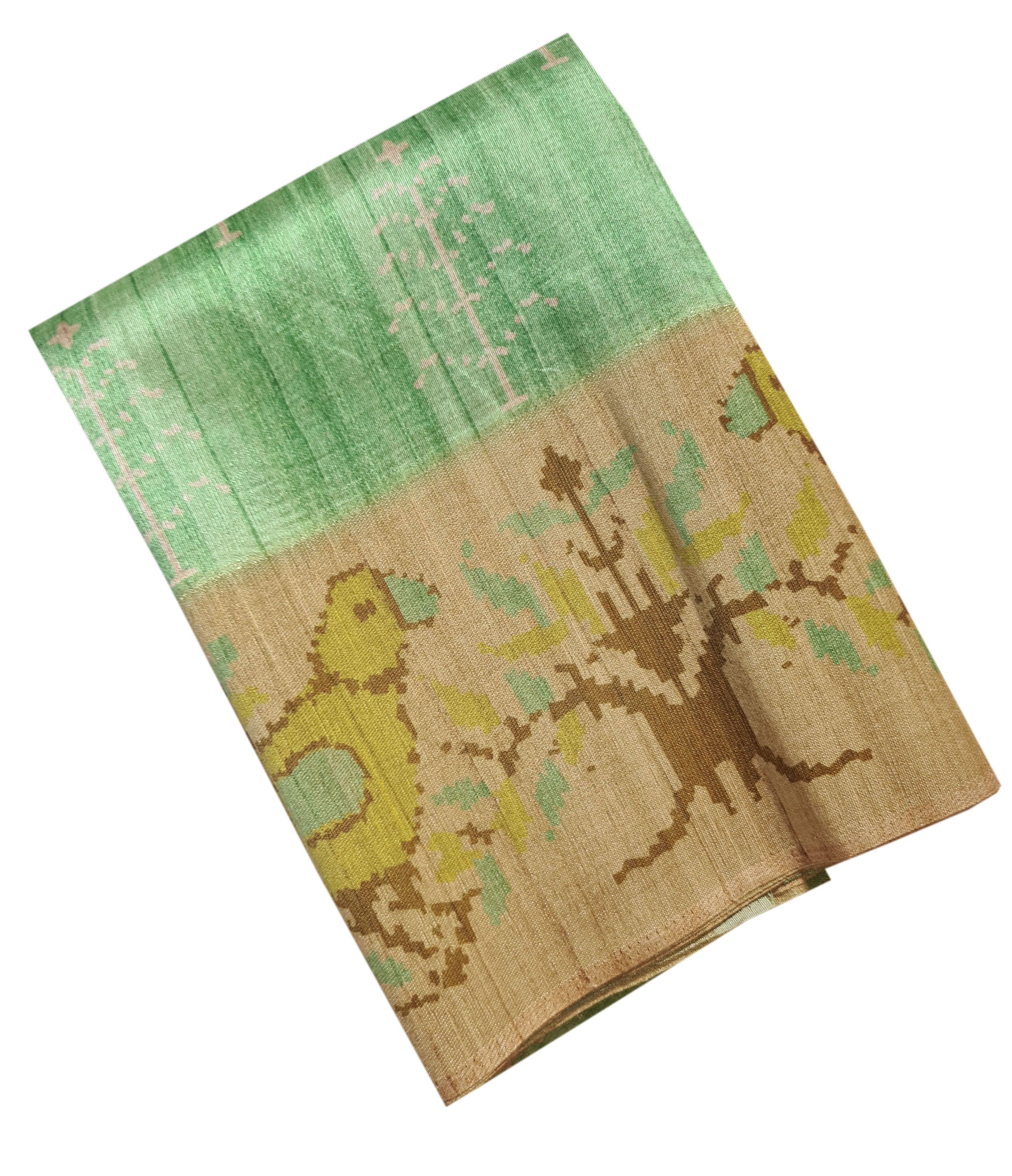 Semi Tussar Antic Design Sarees