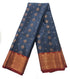 Kanchi Vegan Silk Saree With Contrast Blouse and Rich Jari Pallu
