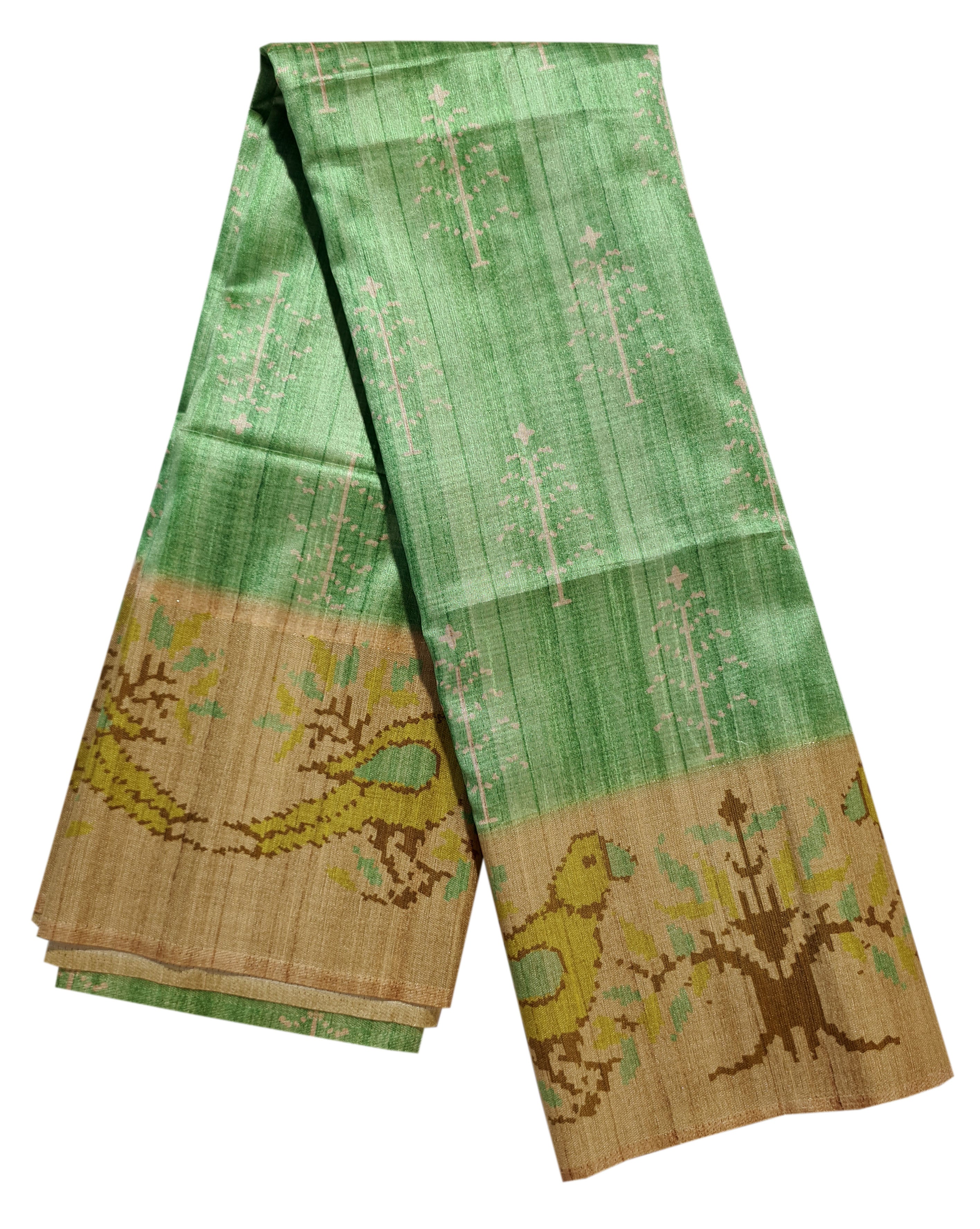 Semi Tussar Antic Design Sarees