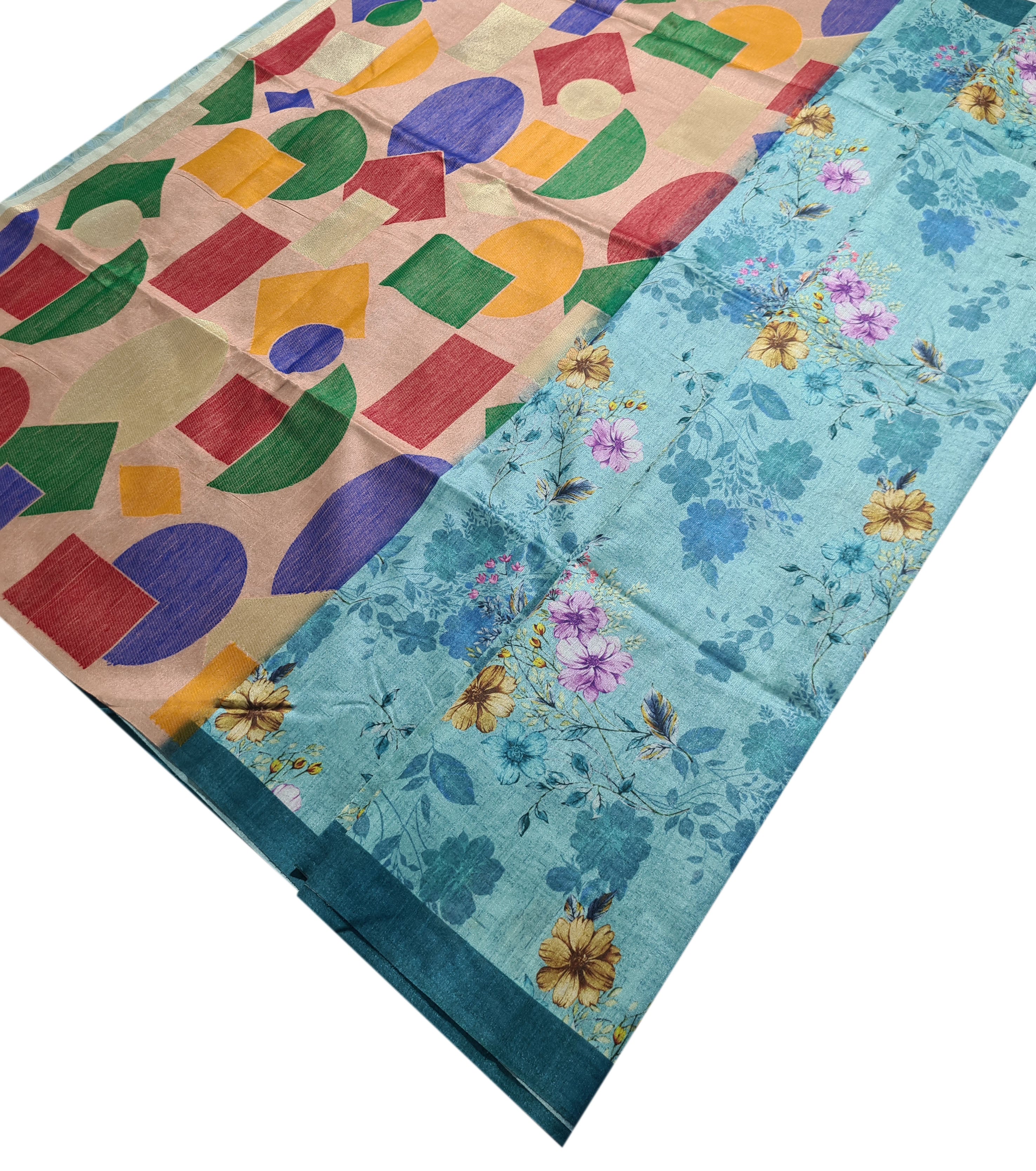 Semi Tussar  Antic Design Sarees