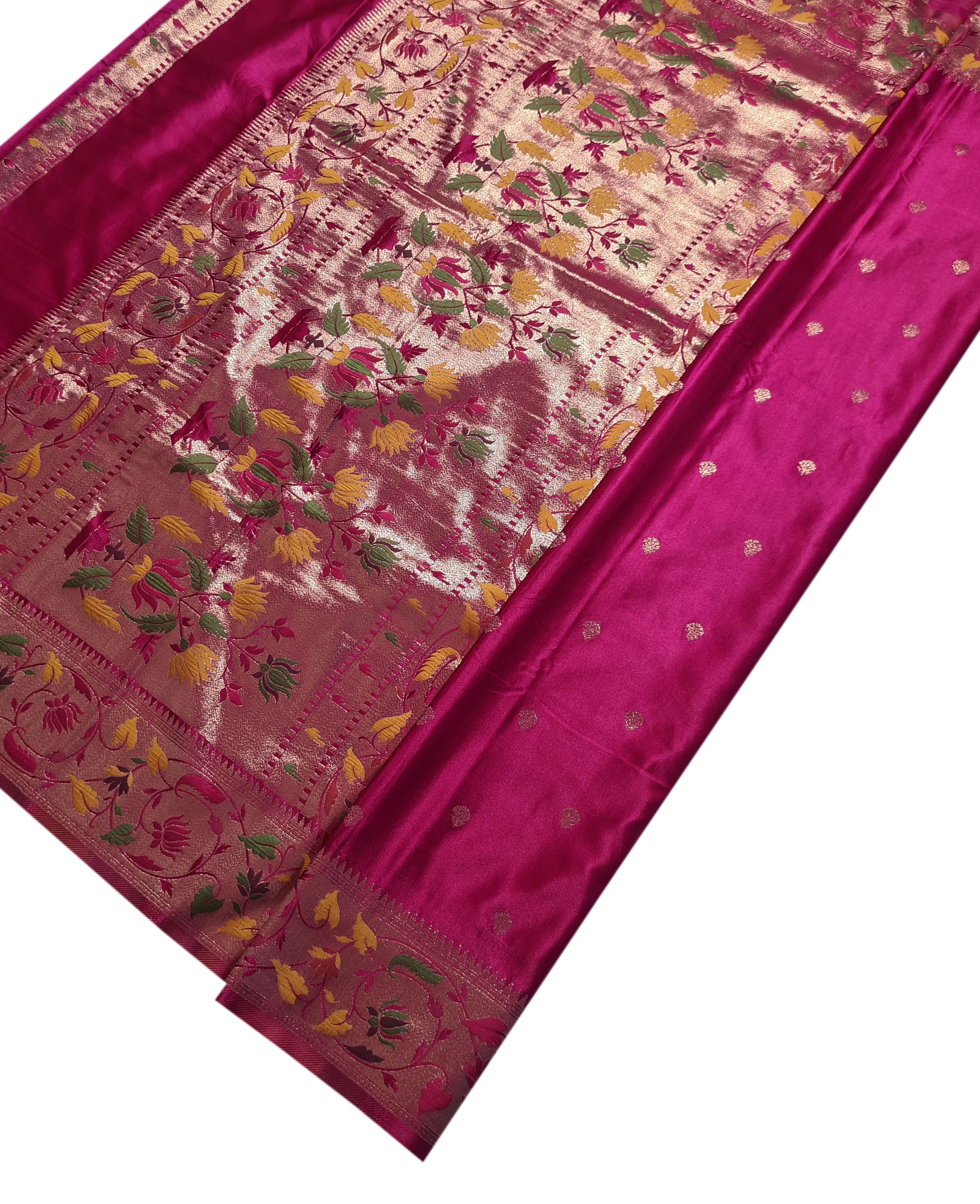 Bengaluru Crape Antic Silk Meena Sarees