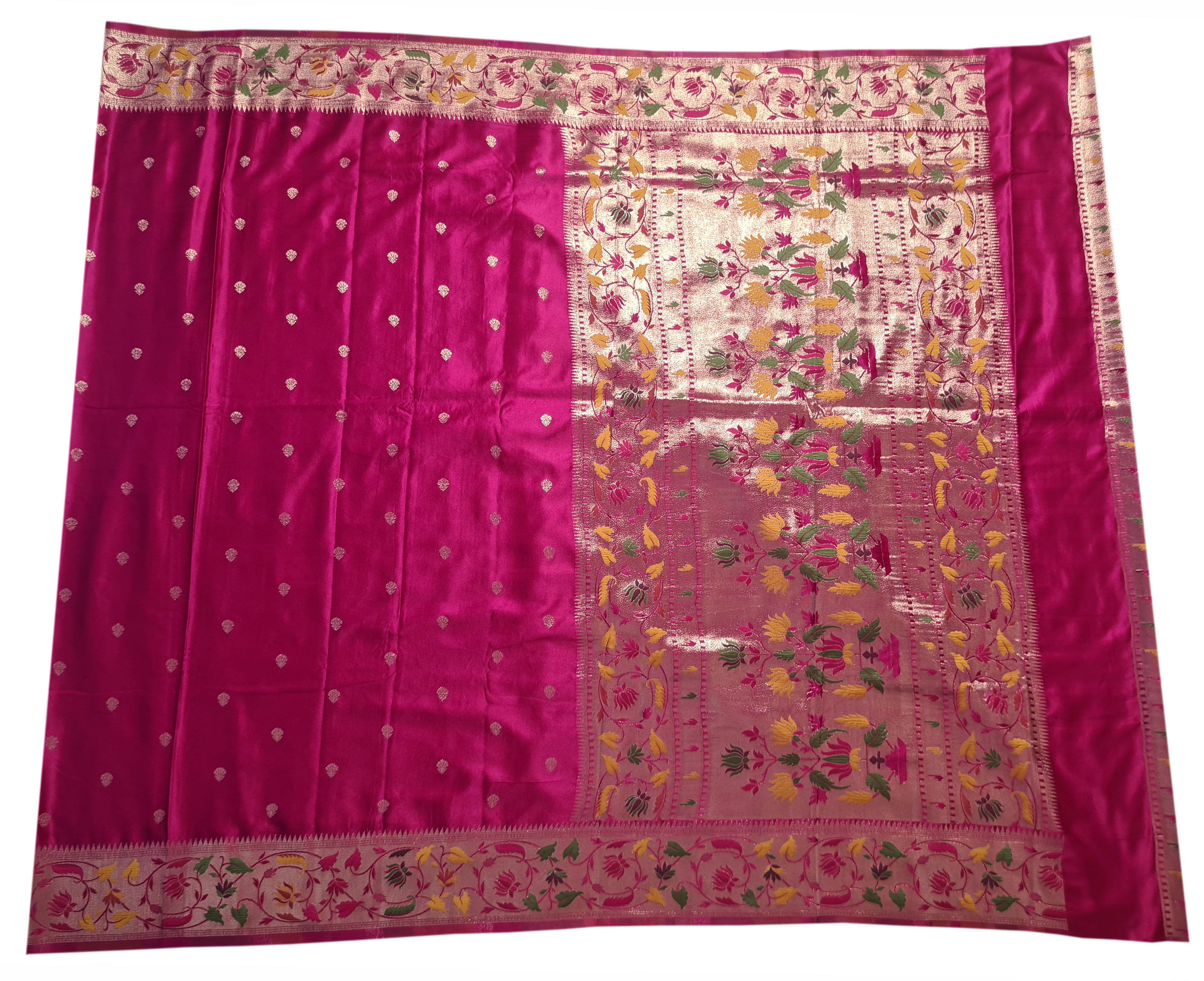 Bengaluru Crape Antic Silk Meena Sarees