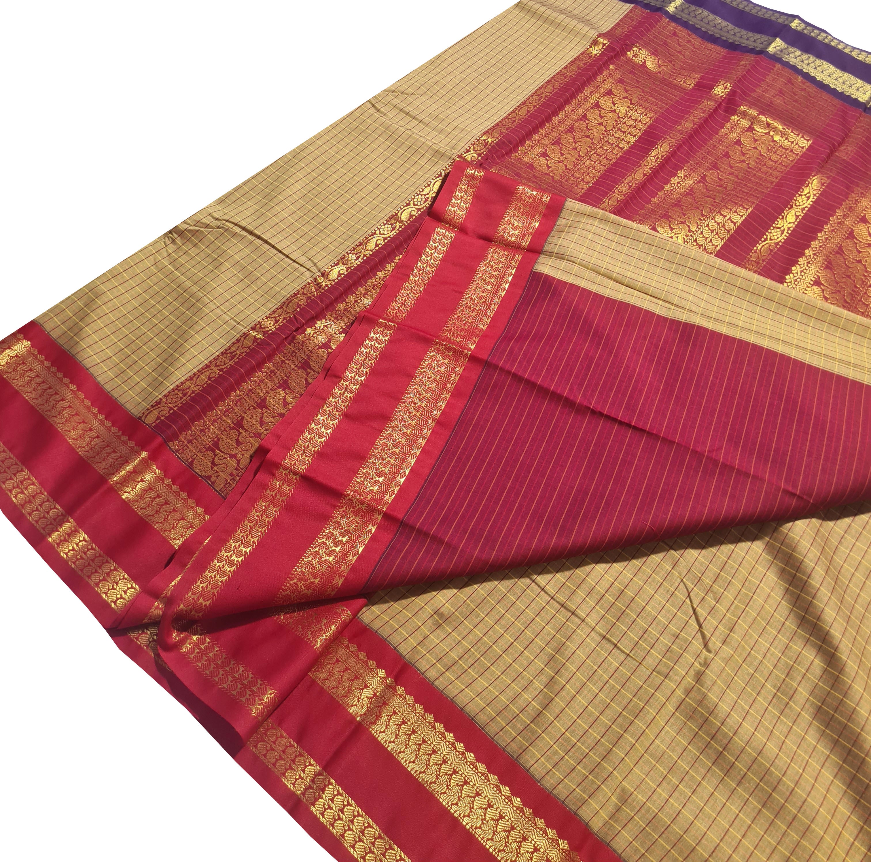 Kanchipuram Agarlic Cotton Sarees