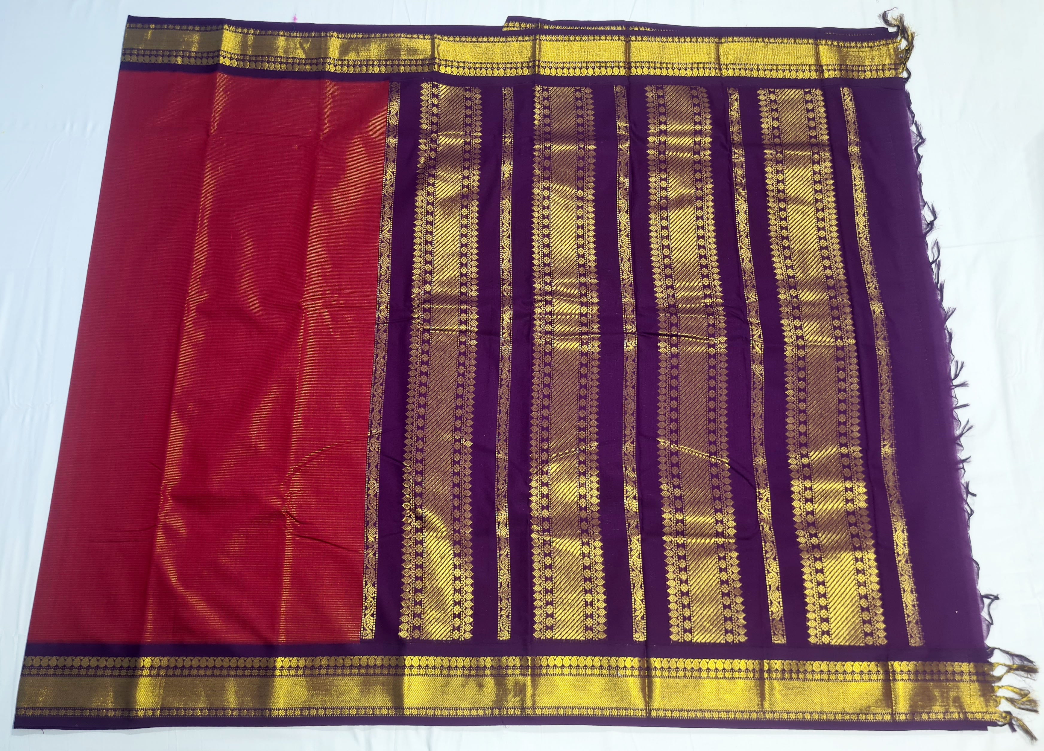 Kanchipuram Agarlic Cotton Sarees