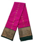 Kanchi Vegan Silk Saree With Contrast Blouse and Rich Jari Pallu