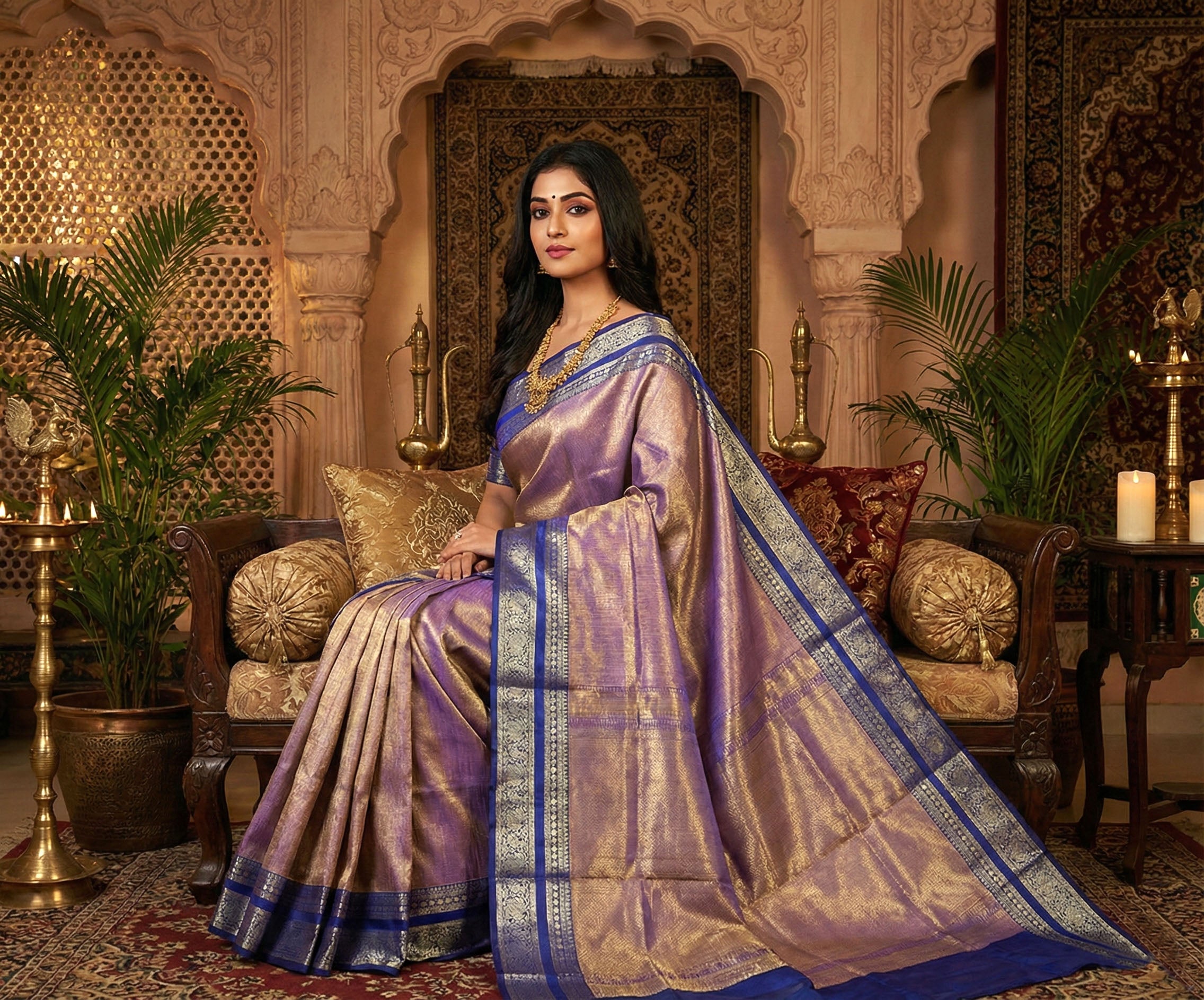 Tissue vairaoosi Kanchipuram Pure Silk Cotton Saree