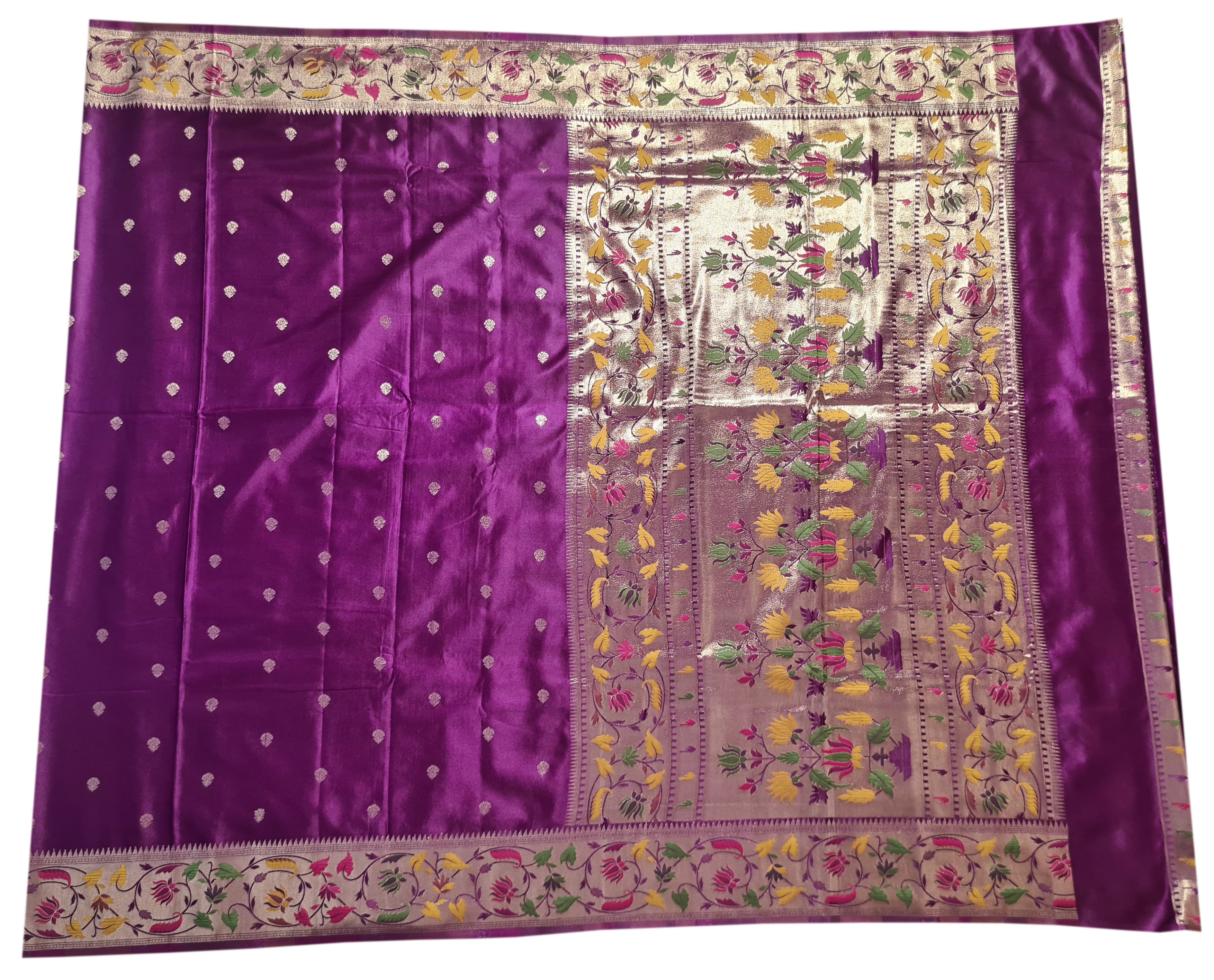 Bengaluru Crape Antic Silk Meena Sarees