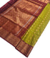 Kanchi Vegan Silk Saree With Contrast Blouse and Rich Jari Pallu