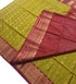 Kanchi Vegan Silk Saree With Contrast Blouse and Rich Jari Pallu